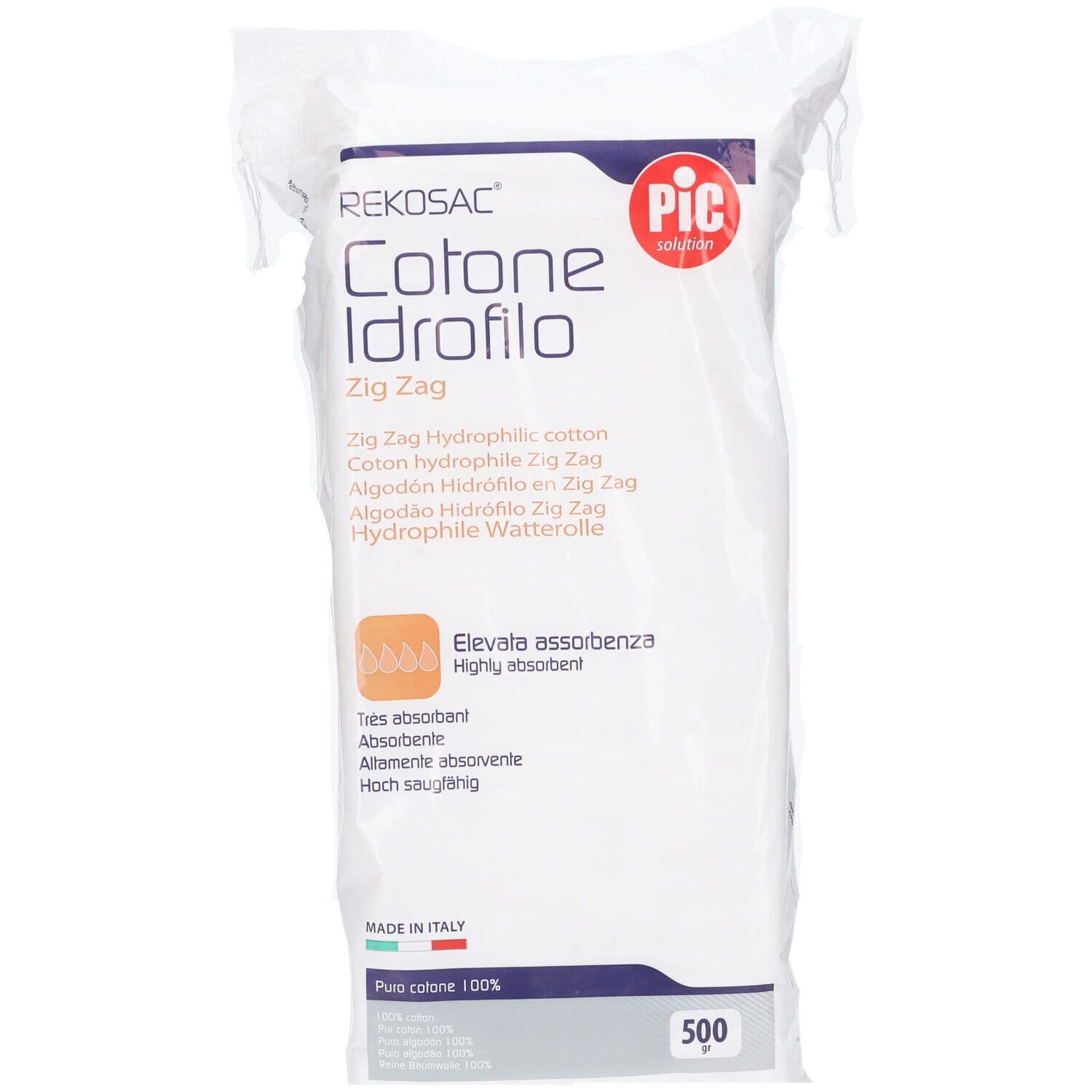 PIC Cotone Idrofilo Zig Zag 500 g 500 g Cotone idrofilo