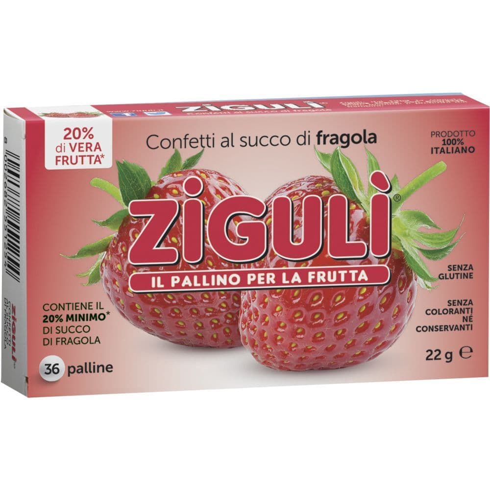 Zigulì® Confetti al Succo di Fragola 36 pz Pasticche