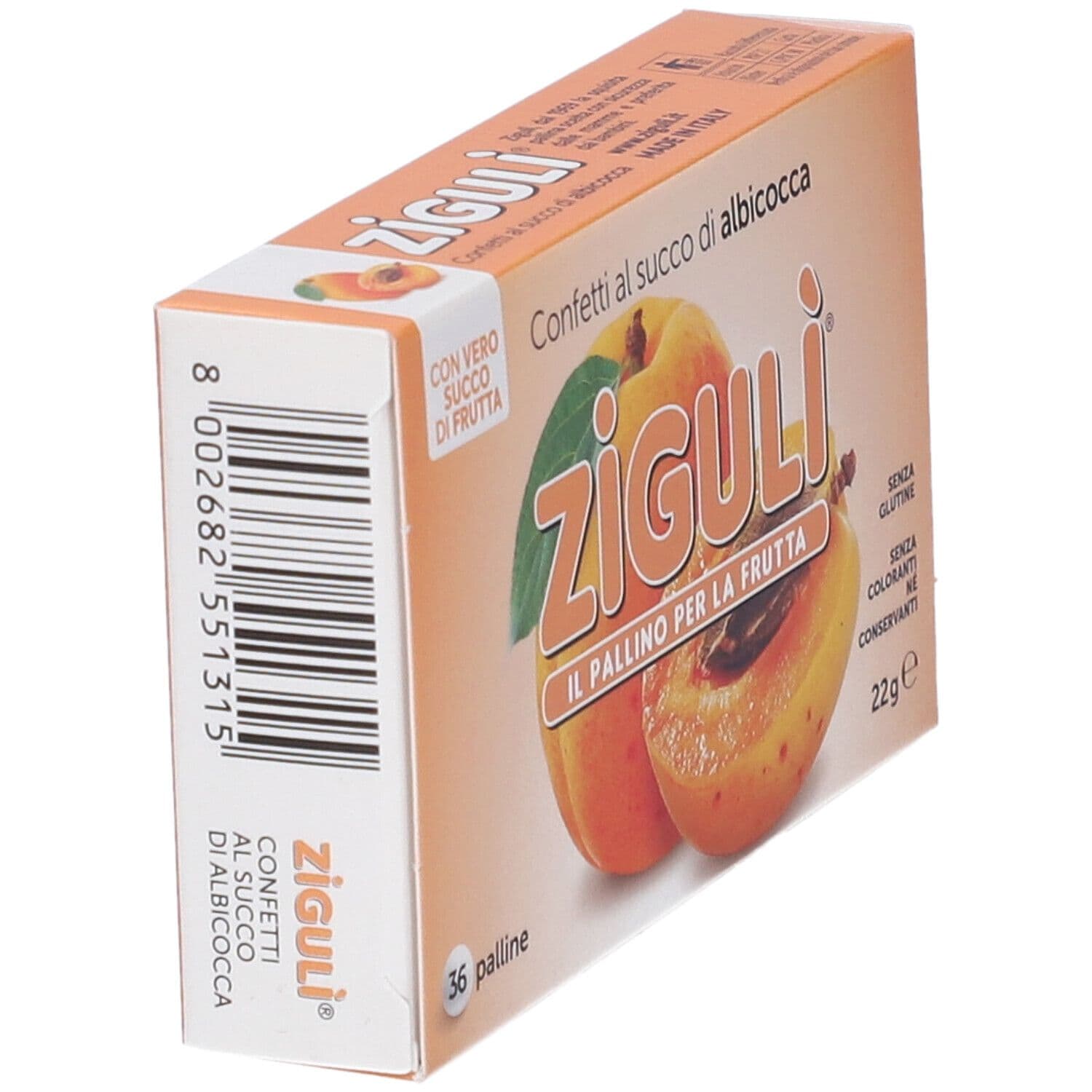 Ziguli Albicocca 36 Palline 22 G 36 pz Caramelle view 2