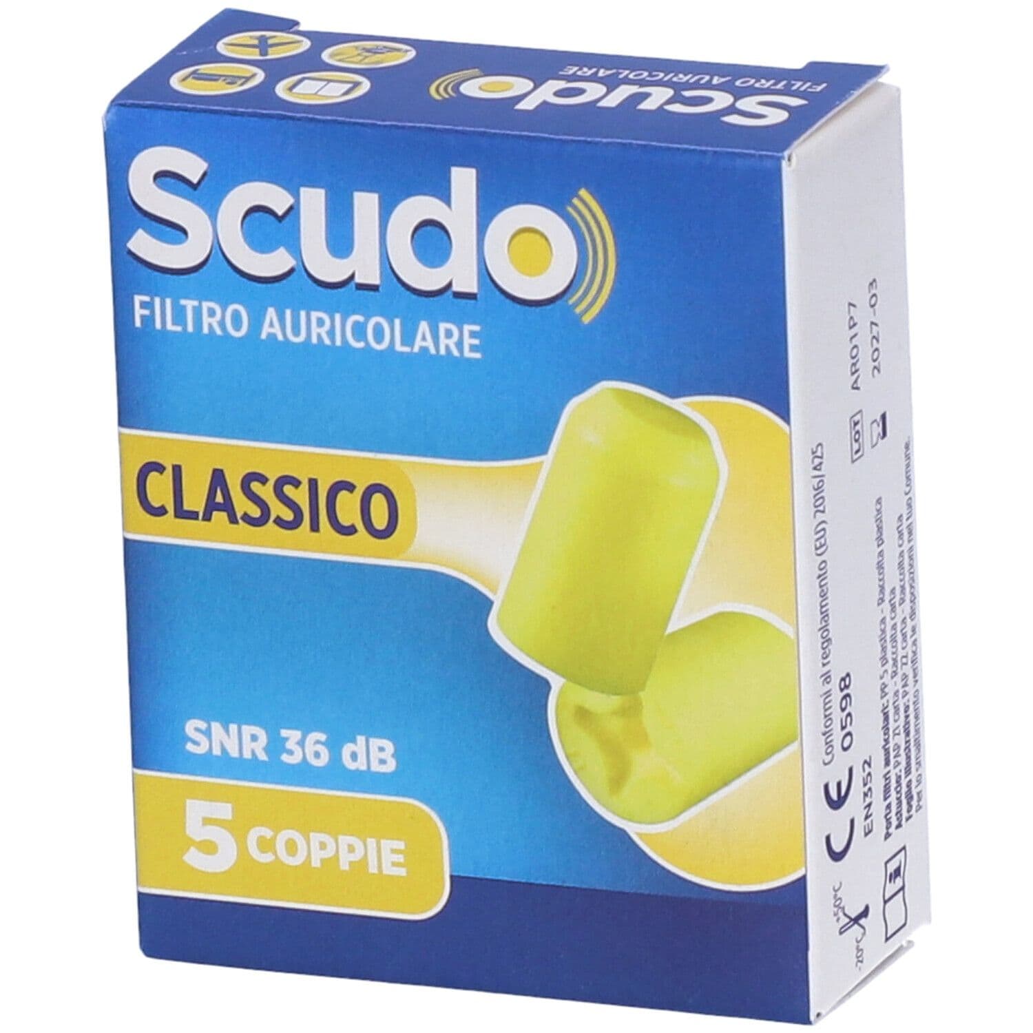 Scudo Classico Filtro Auricolare in Schiuma 5 pz Tappi per le orecchie