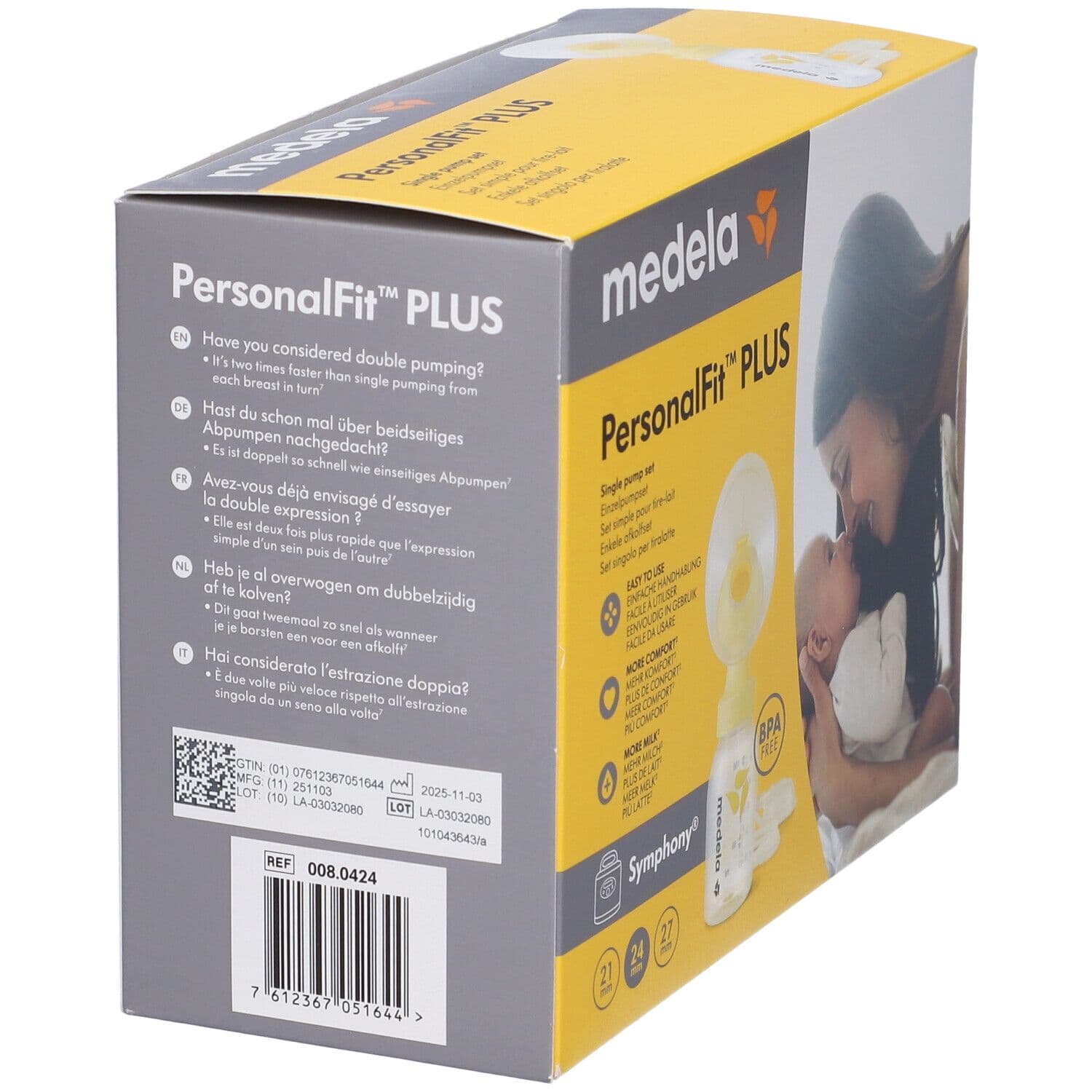 Set Singolo Per Tiralatte Symphony Bottiglia 150Ml+2 Coppe Seno Person view 2