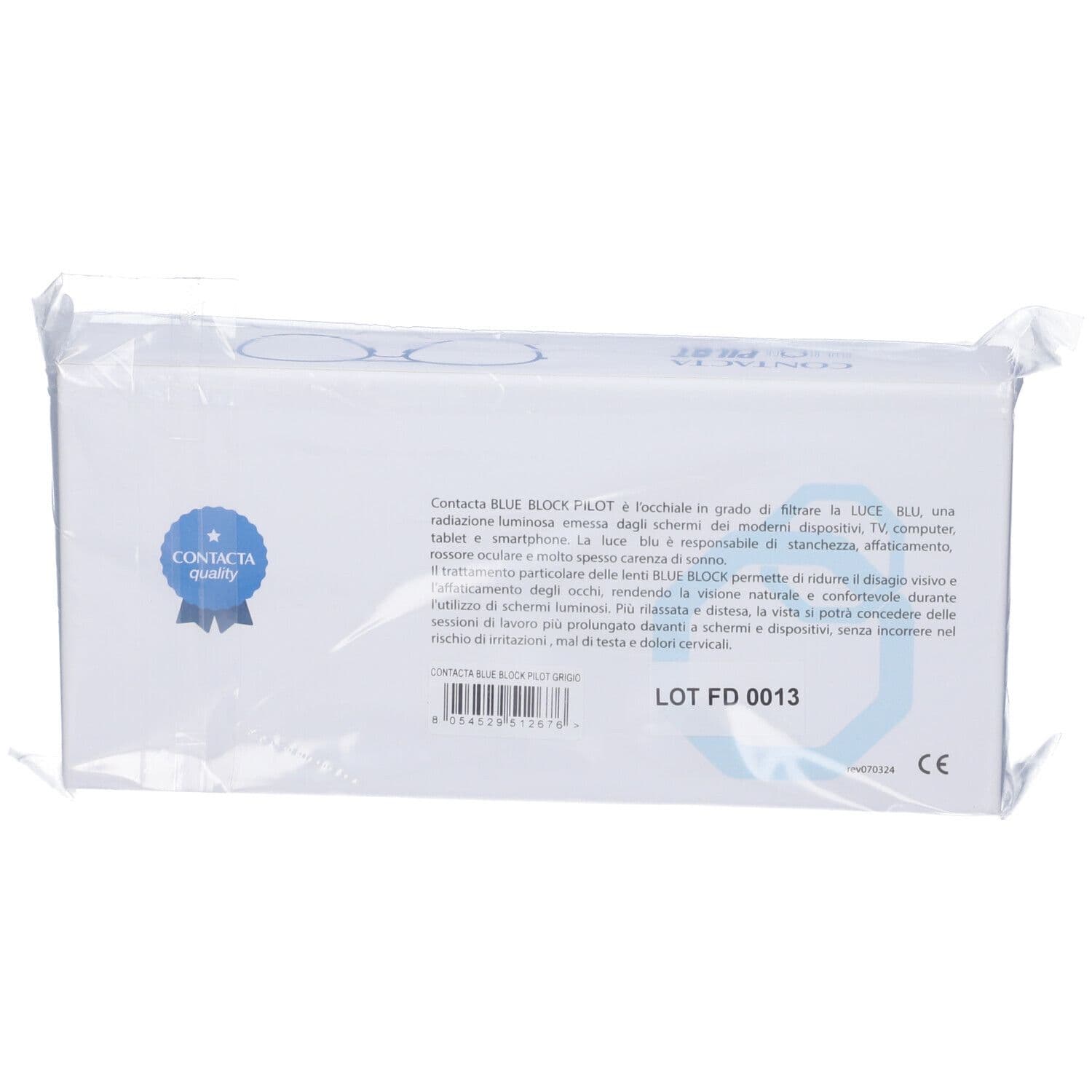 Contacta Blue Block Pilot Grigio Occhiale Luce Blu 1 pz Occhiali view 2