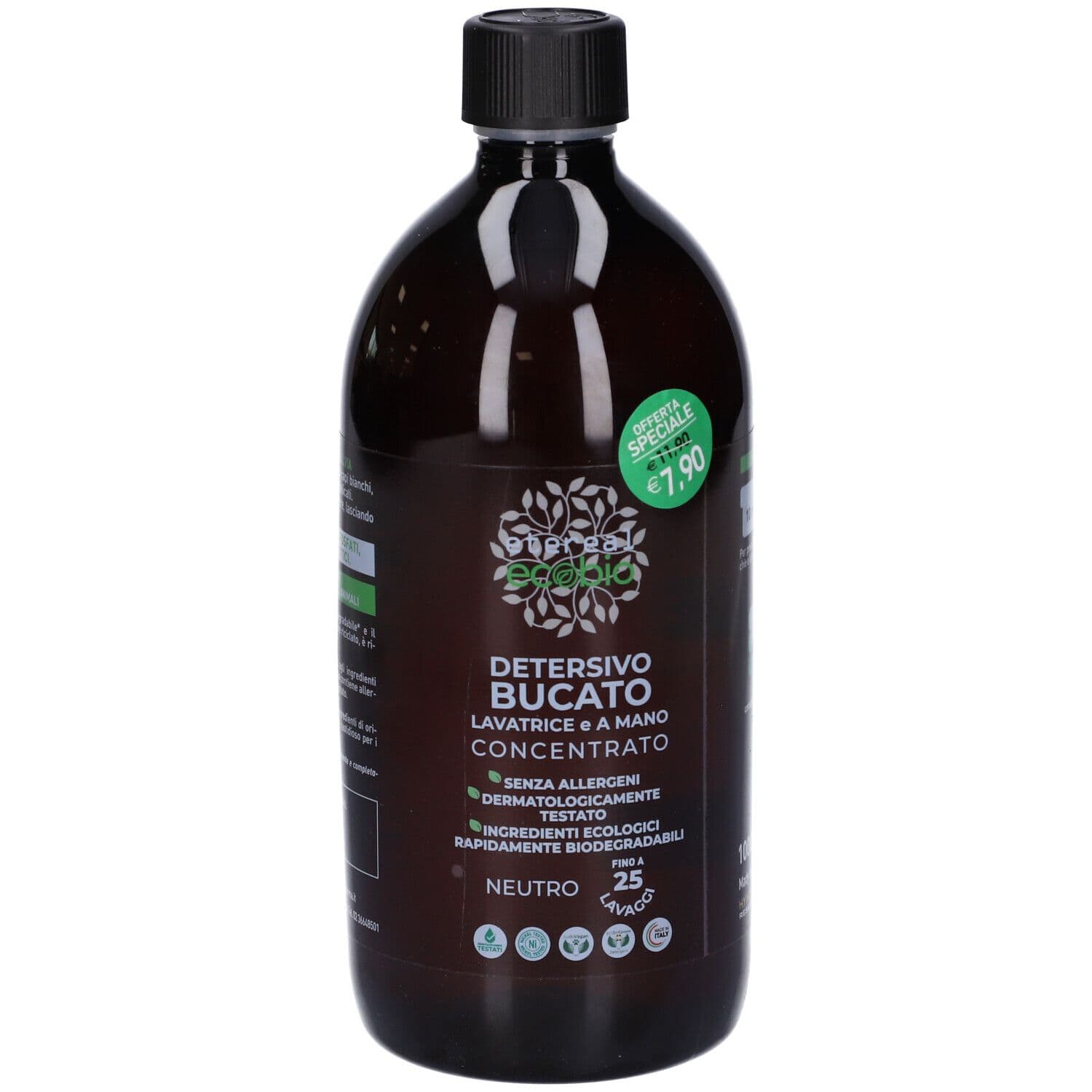 Etereal Detersivo liquido per Bucato Lavatrice e a Mano Ecobio Concent