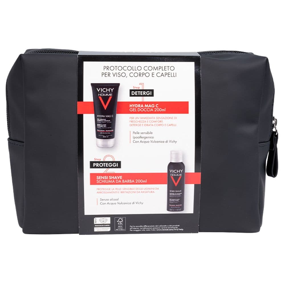 Vichy Pochette Regalo Uomo Hydra Mag C Gel Doccia 200 ml + Sensi Shave view 2