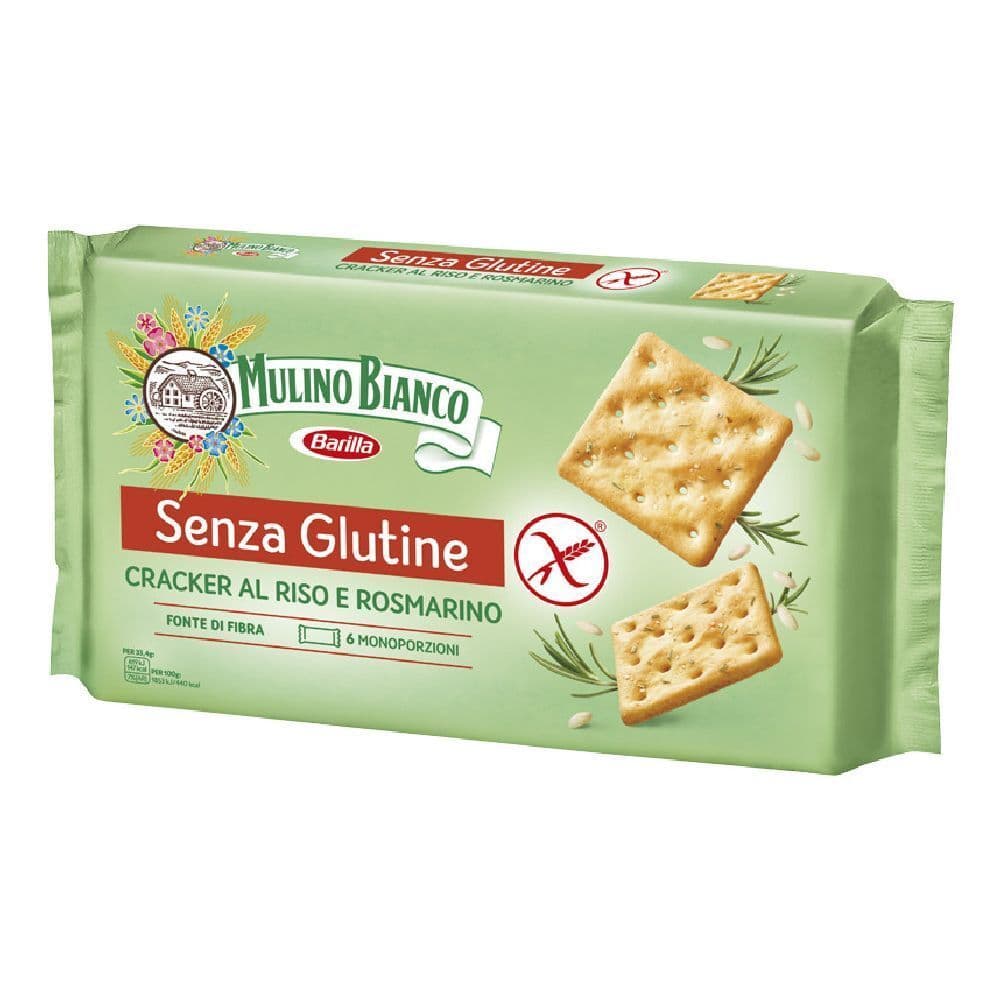 Mulino Bianco Cracker al Riso e Rosmarino Senza Glutine 200 g Snack