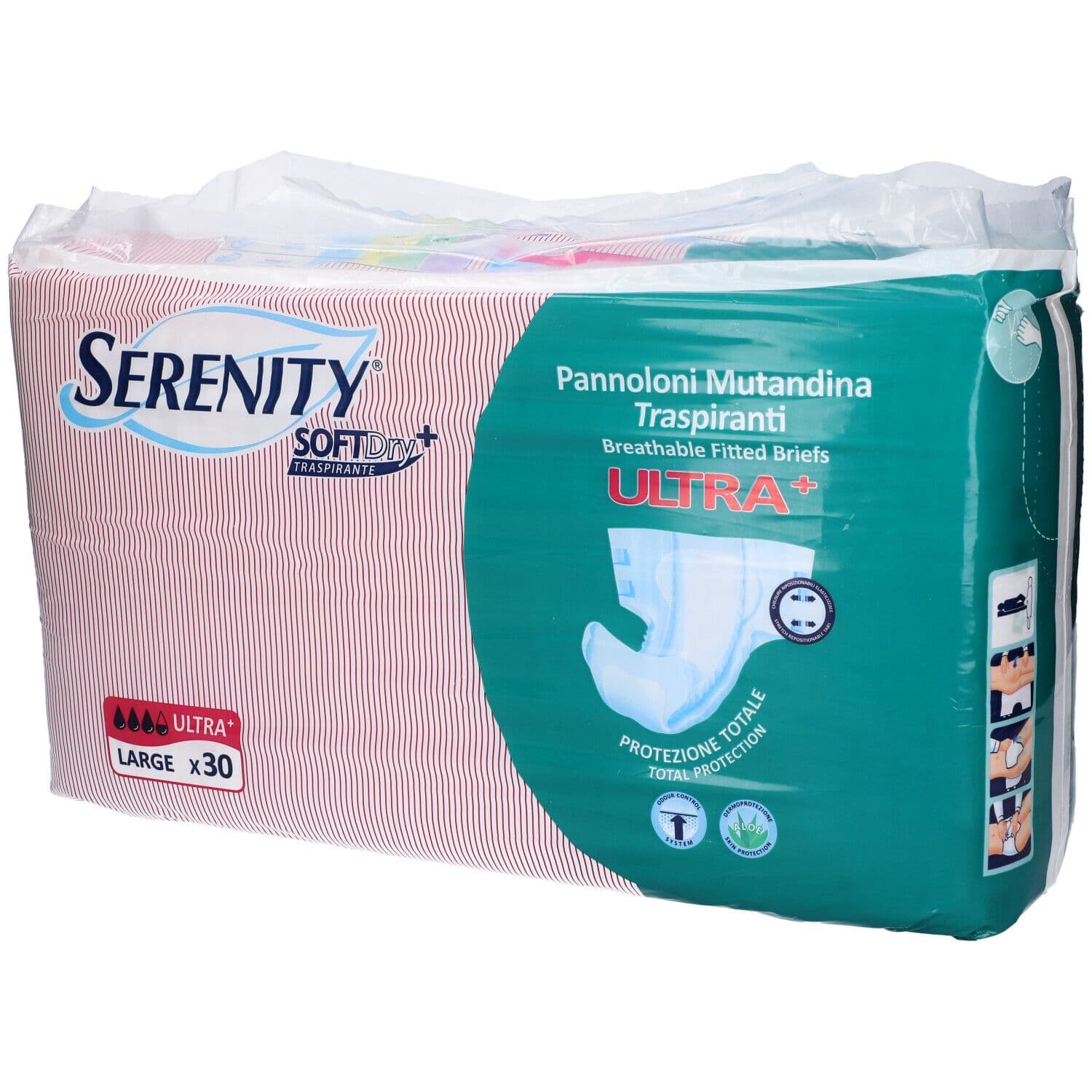 Pannolone A Mutandina Serenity Fitted Ultra + Aloe L 30 Pezzi 30 St