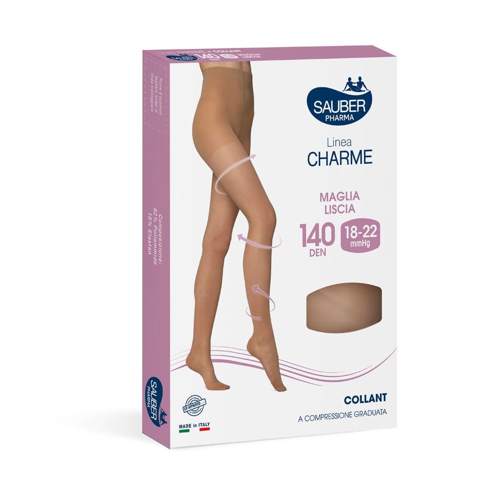 Sauber Charme   140 Den N. Beige Tg. 4 1 pz Calzini
