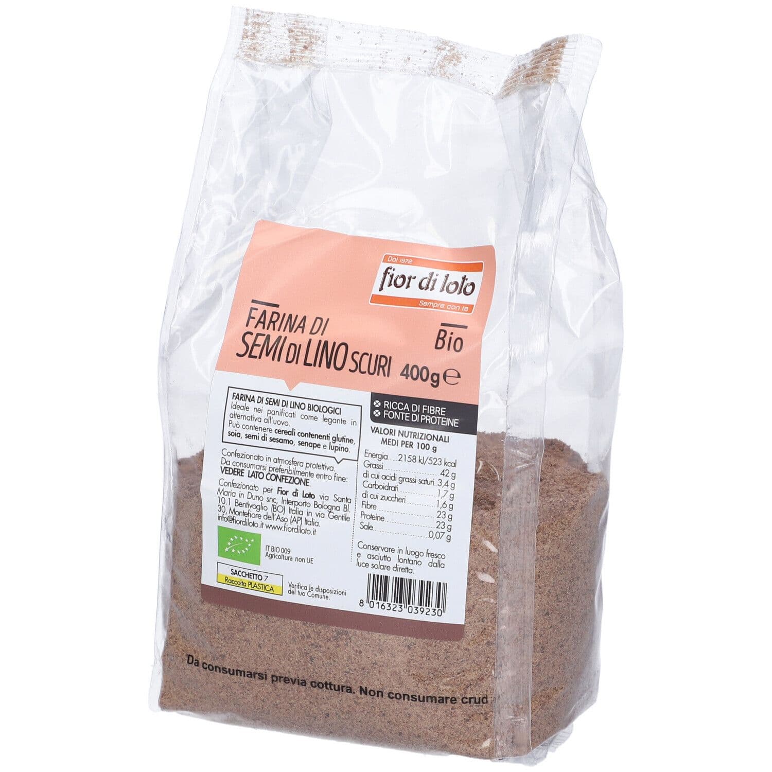 Farina Di Semi Di Lino Scuri Bio 400 g Altro