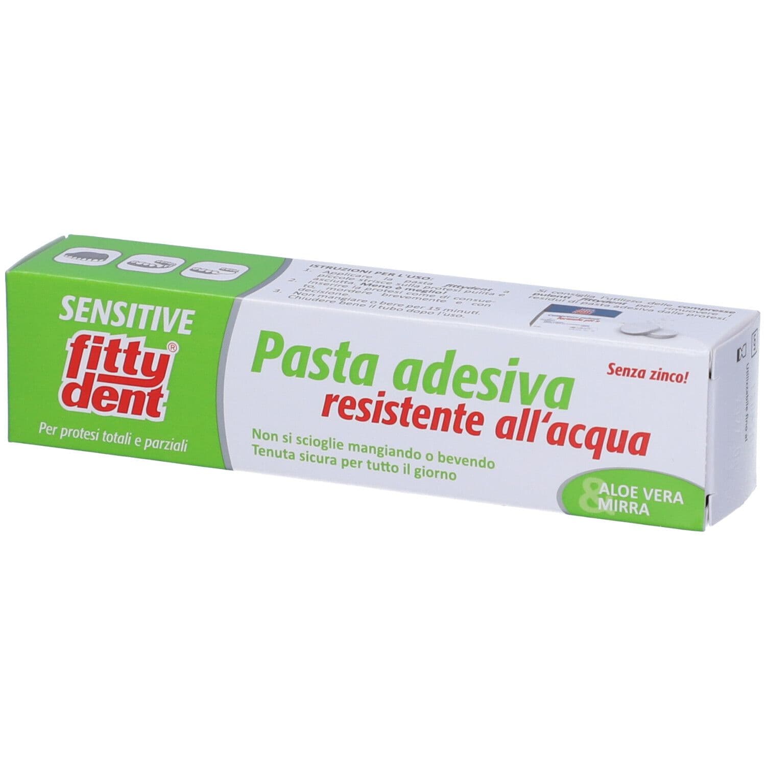 Fittydent Sensitive Pasta Adesiva Con Aloe Vera 40 G 40 g Crema