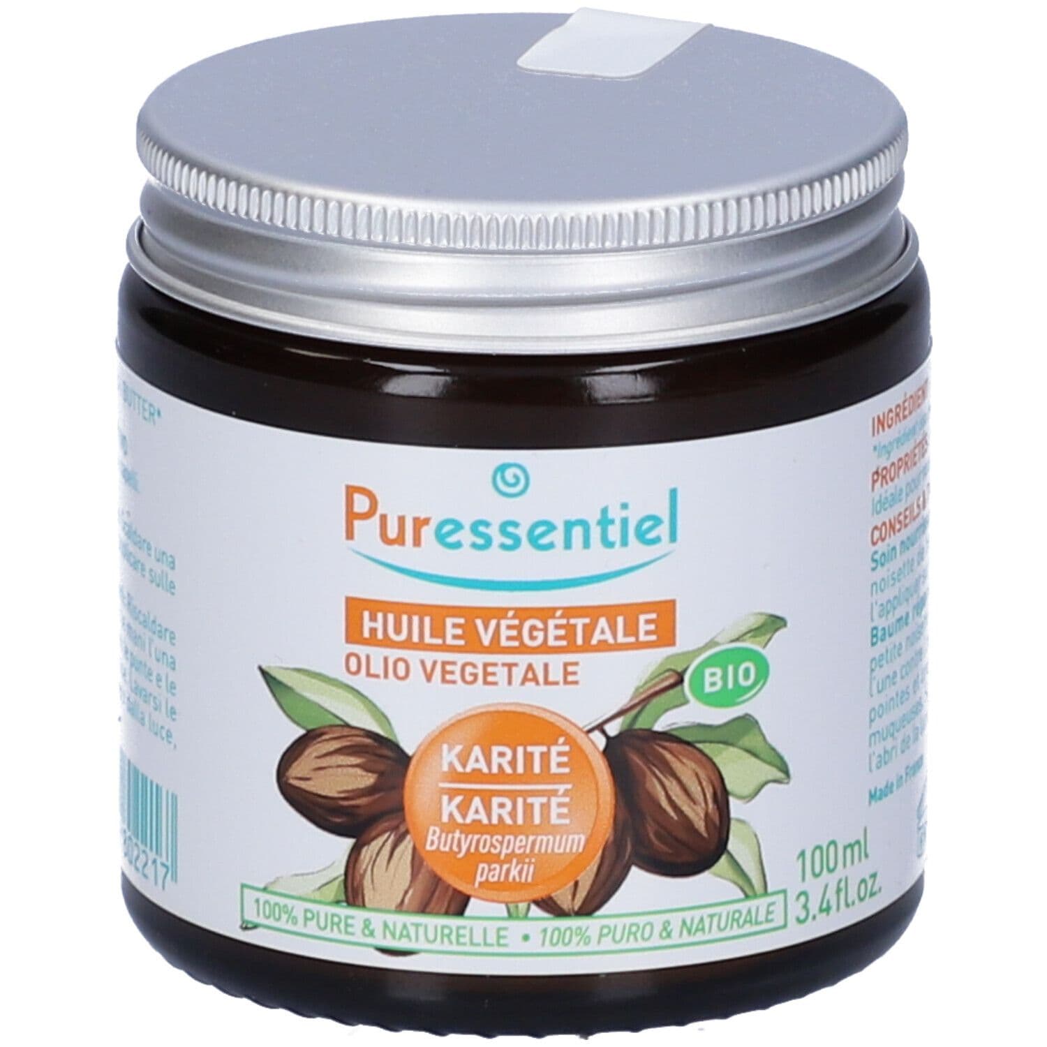 Puressentiel Olio Vegetale di Karité 100 ml Olio per la pelle