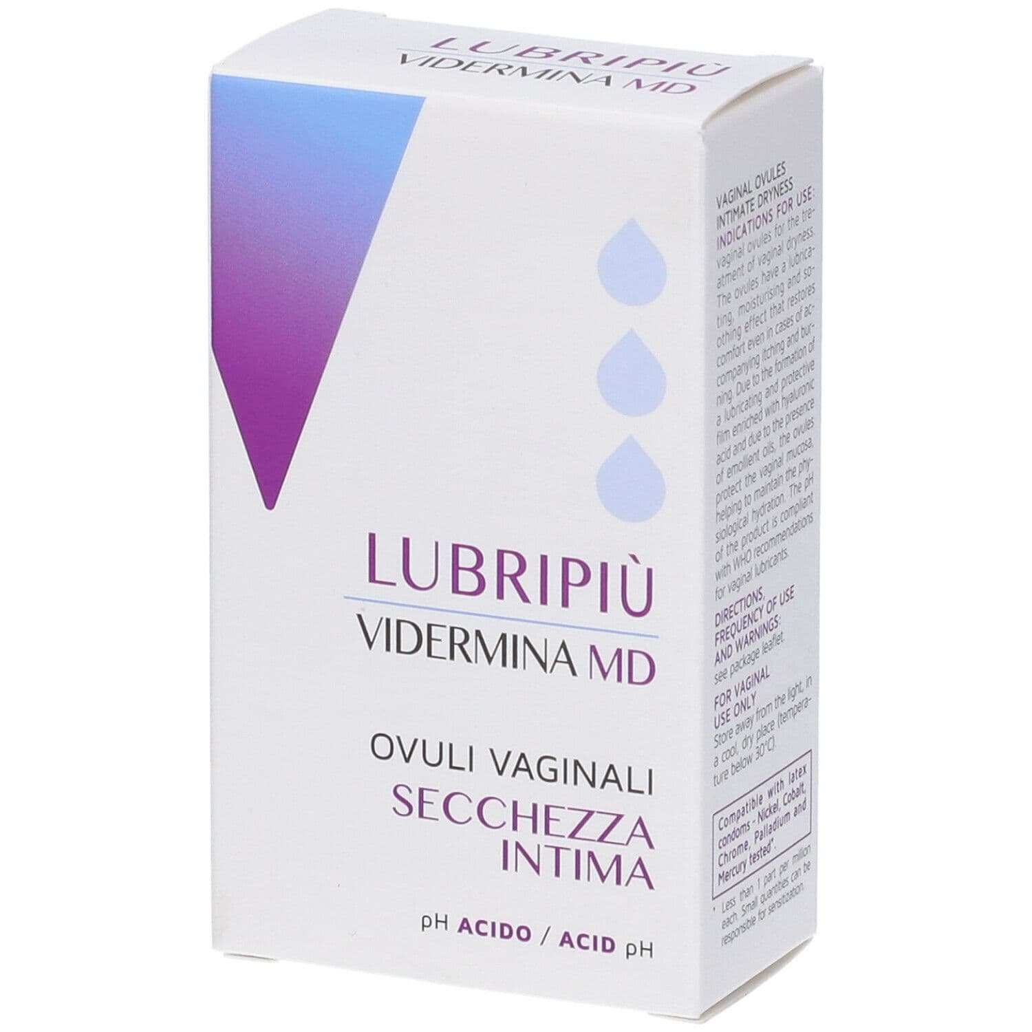 Vidermina Lubripiù Ovuli Vaginali 10 pz Ovuli vaginali