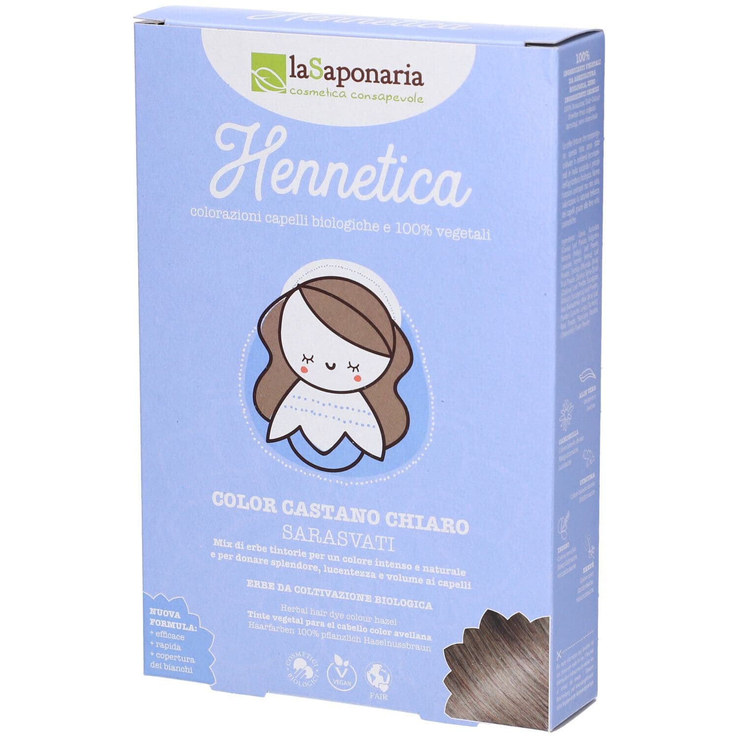 La Saponaria Tinta vegetale castano chiaro - Sarasvati 100 g Altro