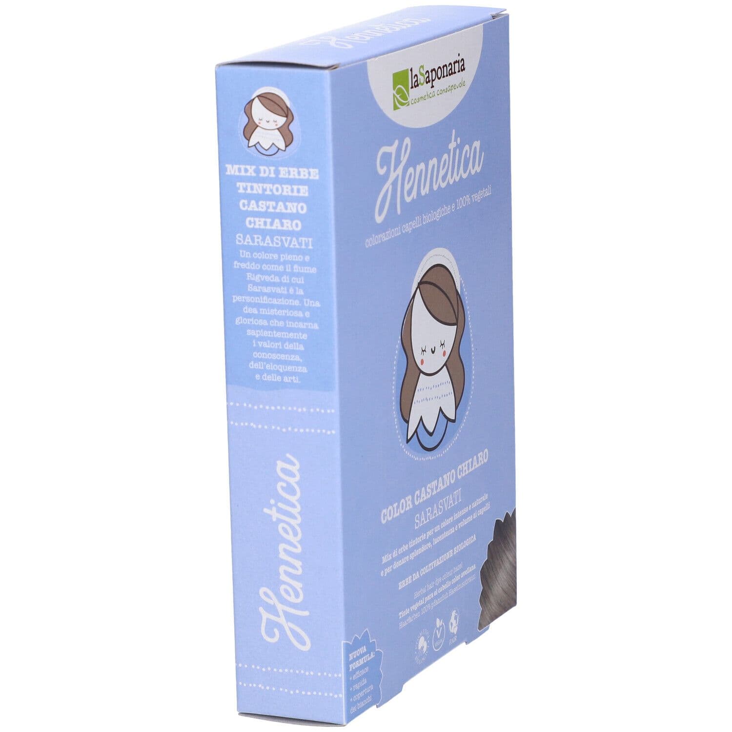 La Saponaria Tinta vegetale castano chiaro - Sarasvati 100 g Altro view 2