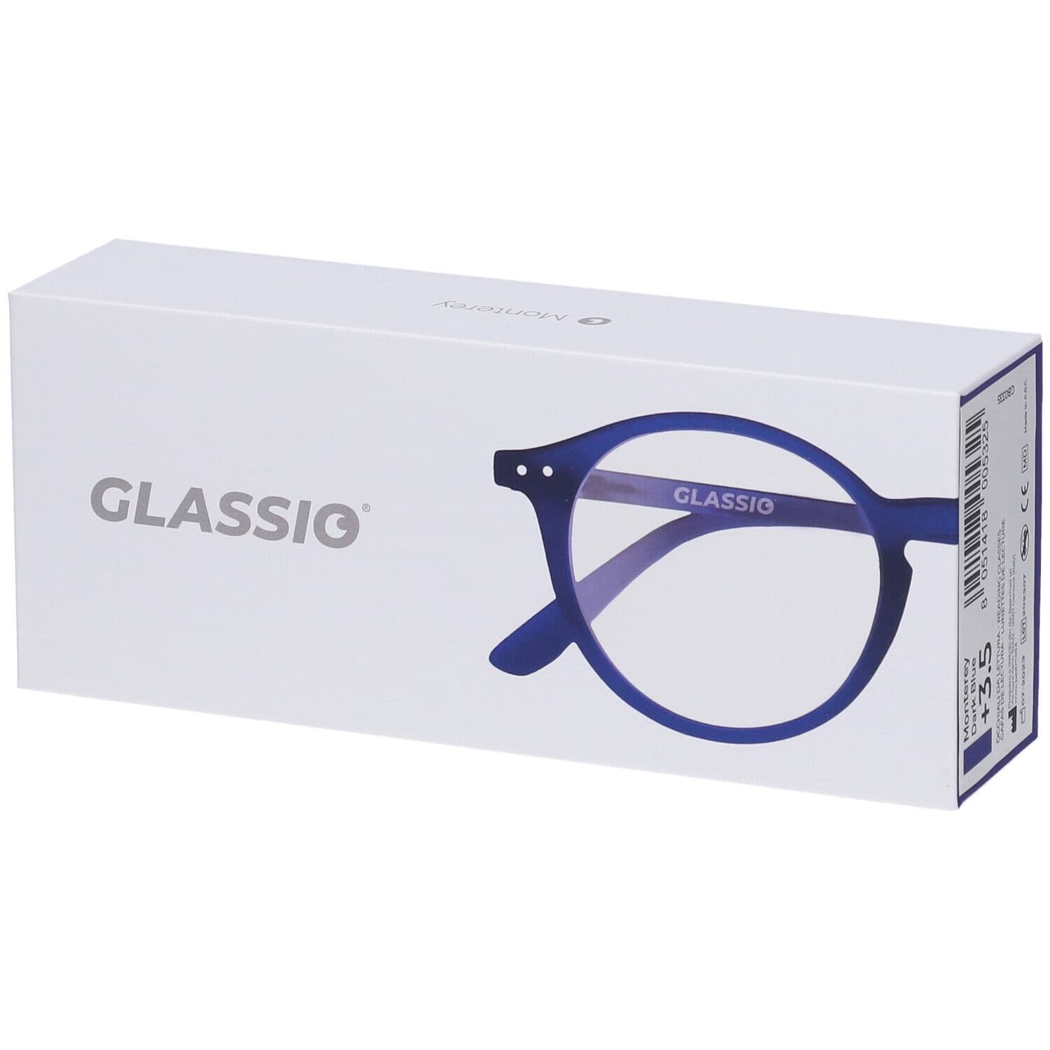 Occhiali da Lettura Glassio Monterey Colore Blu Scuro Gradazione +3,5 