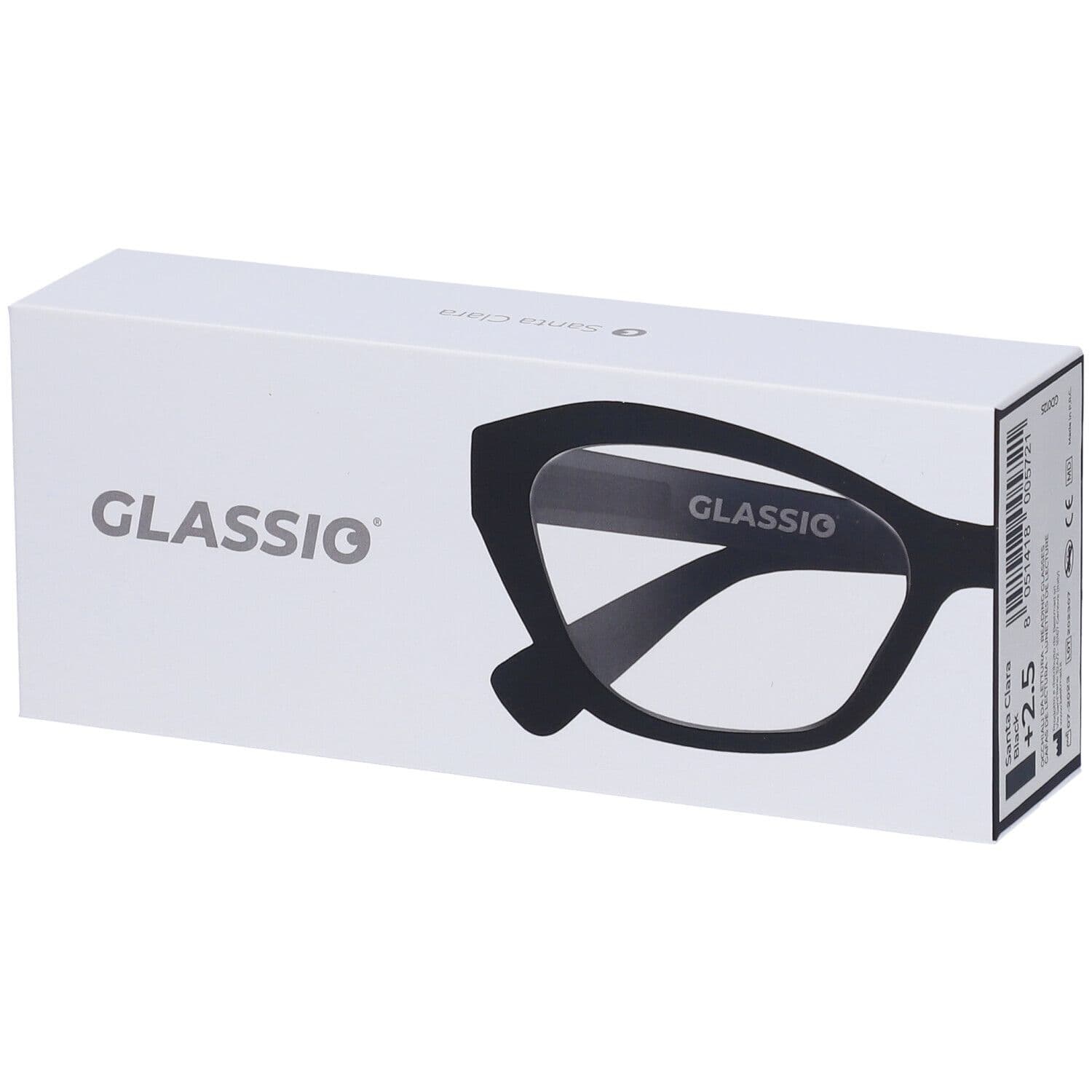 Occhiali da Lettura Glassio Santa Clara Colore Nero Gradazione +2,5 1 