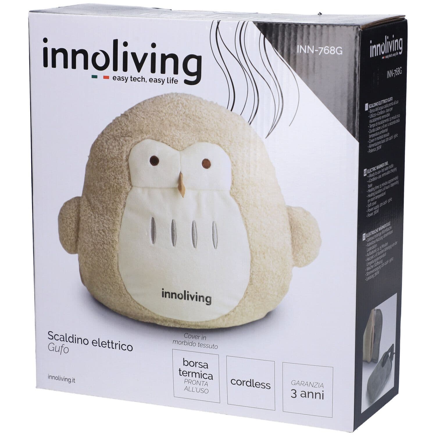 Innoliving Scaldino Elettrico Gufo 1 pz Cuscino riscaldante