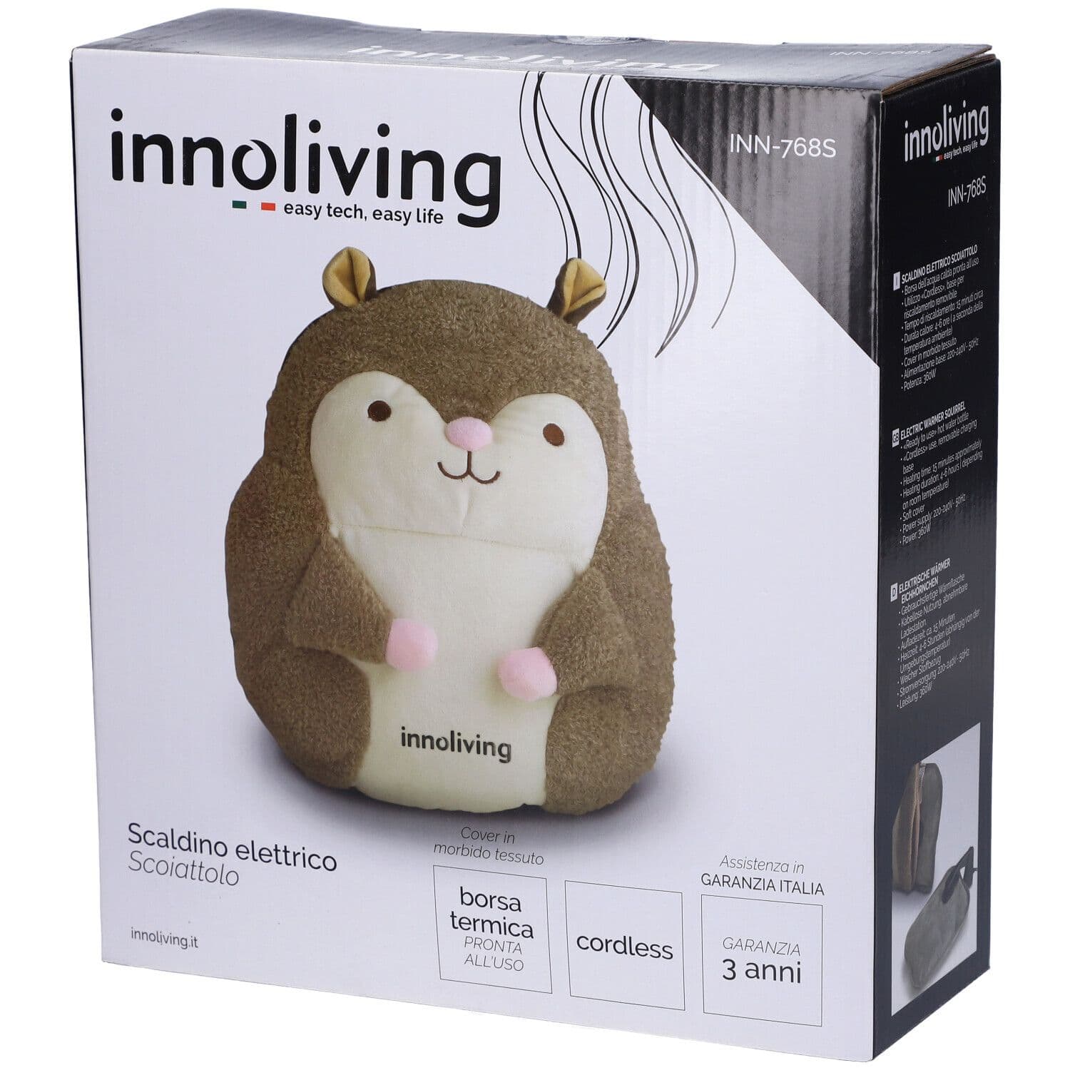 Innoliving Scaldino Elettrico Scoiattolo 1 pz Cuscino riscaldante