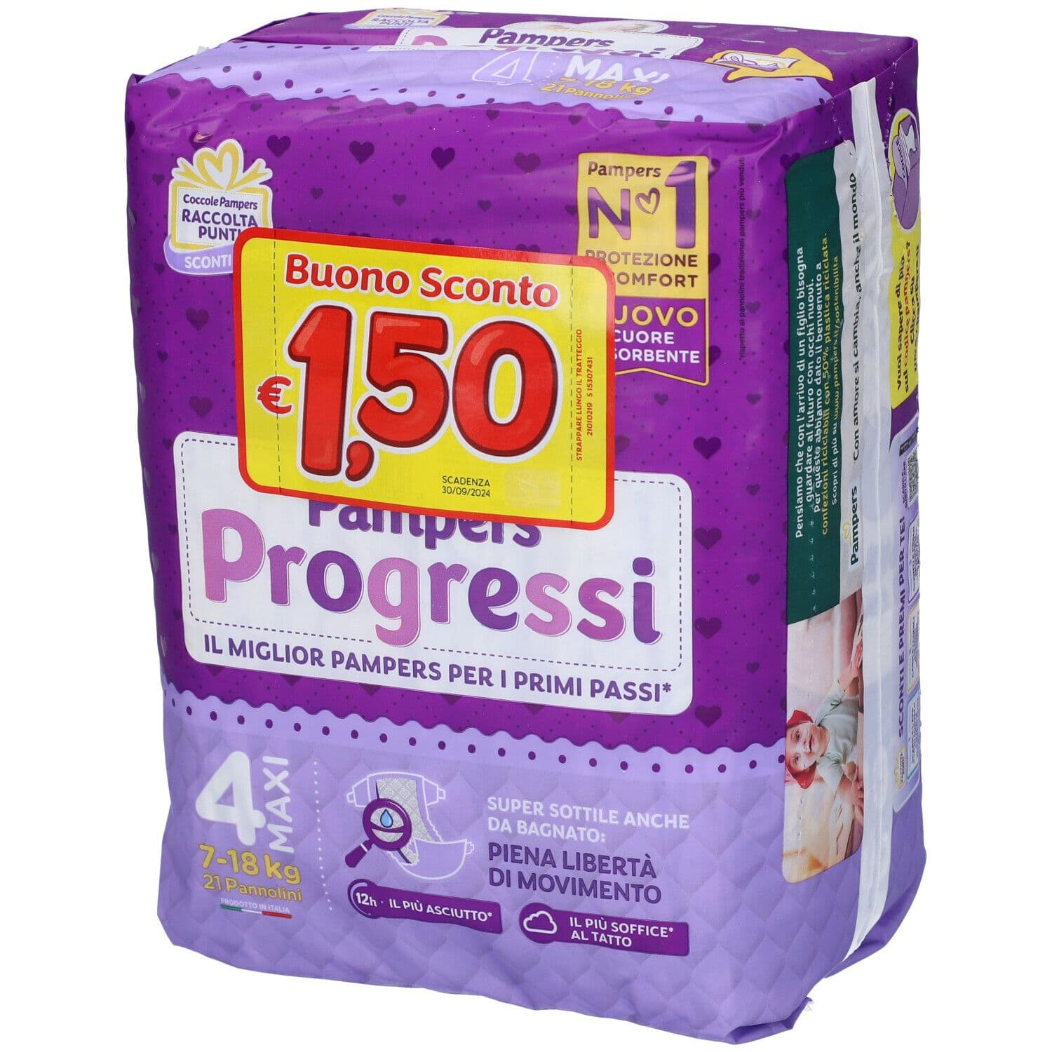 Pampers Progressi Cresce 4 Maxi 7-18 kg 21 Pc Pannolini