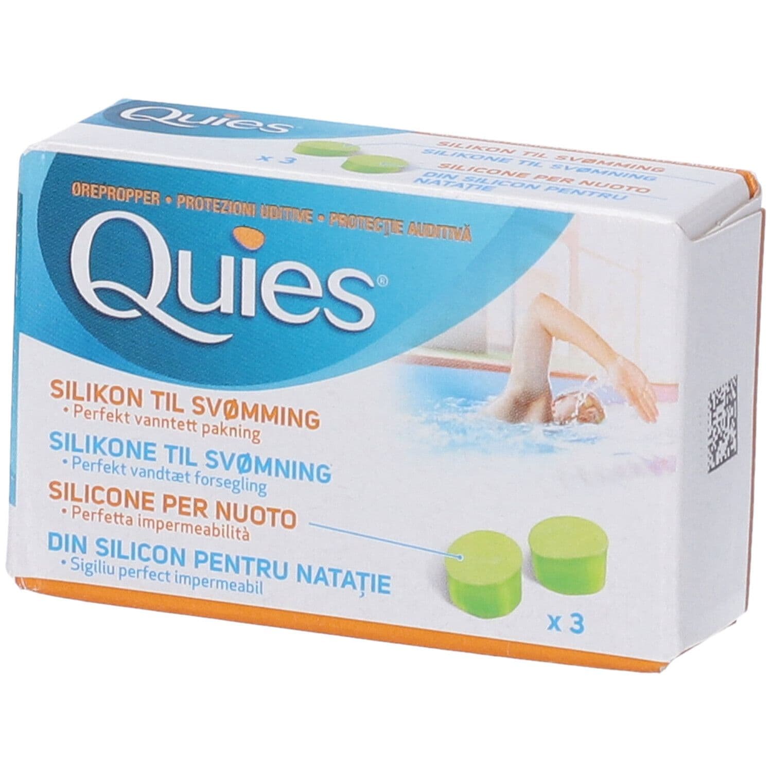 Quies Tappo Auricolare Silicone Per Nuoto 1 pz Tappi per le orecchie