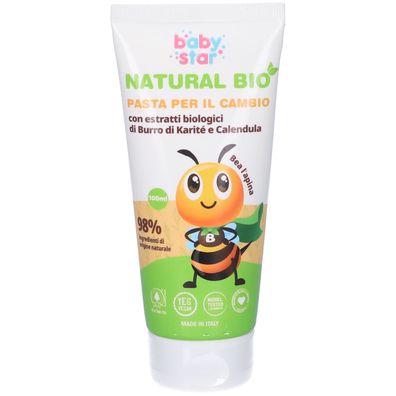 Babystar Pasta Cambio Protettiva Natural Bio 100 Ml 100 ml