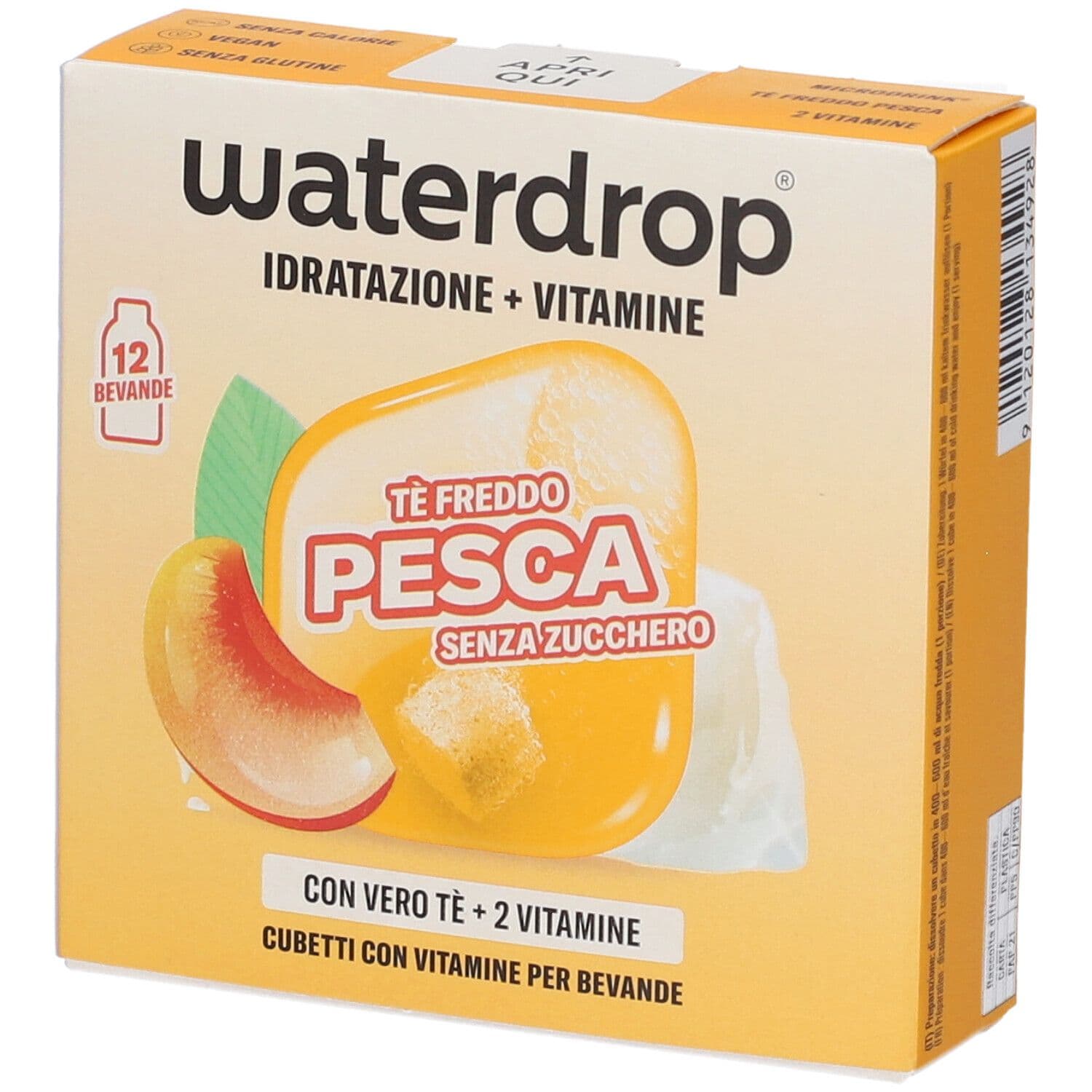 Waterdrop Ice Tea Pesca Cubetti 24 g Tè