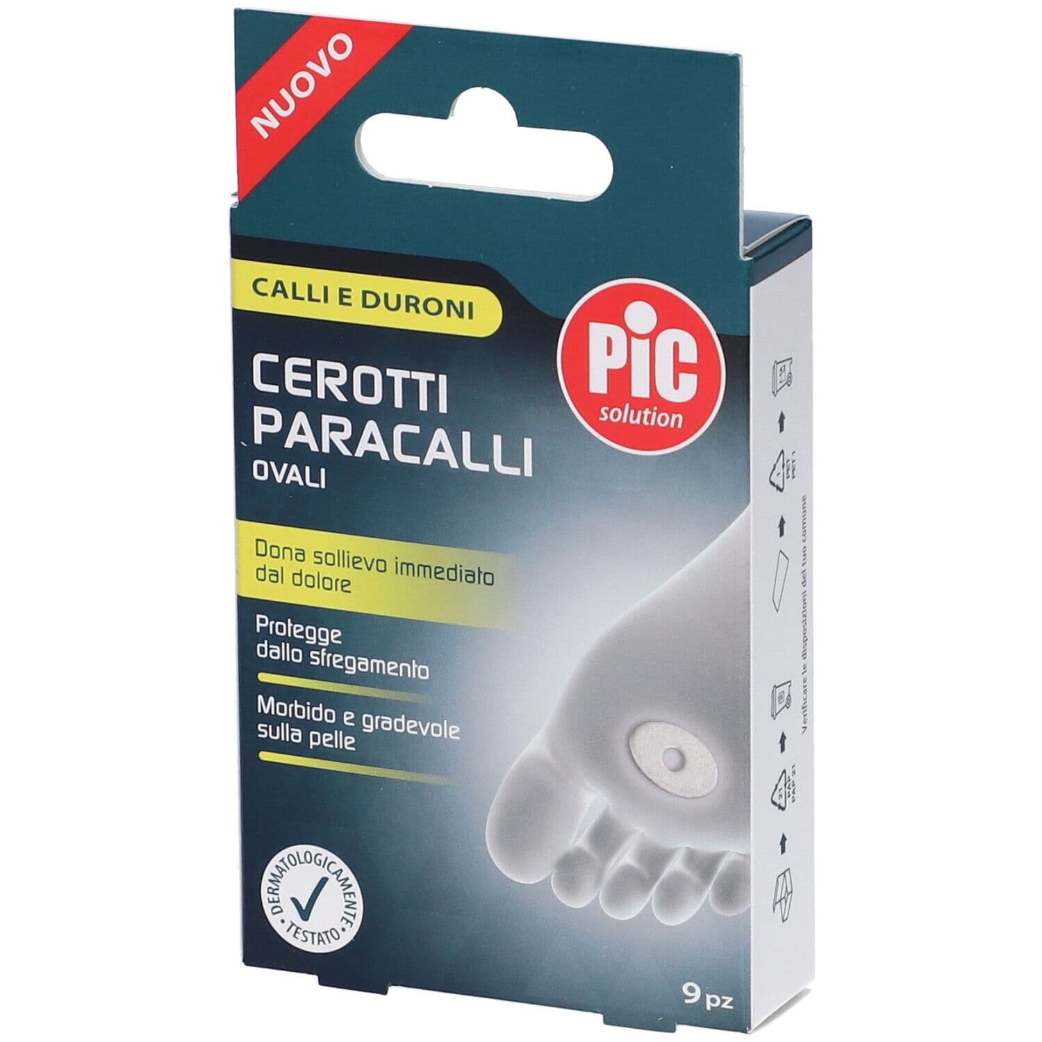 PIC Cerotti Paracalli Ovali Calli e Duroni 2,8 x 1,8 cm 9 pz Cerotto