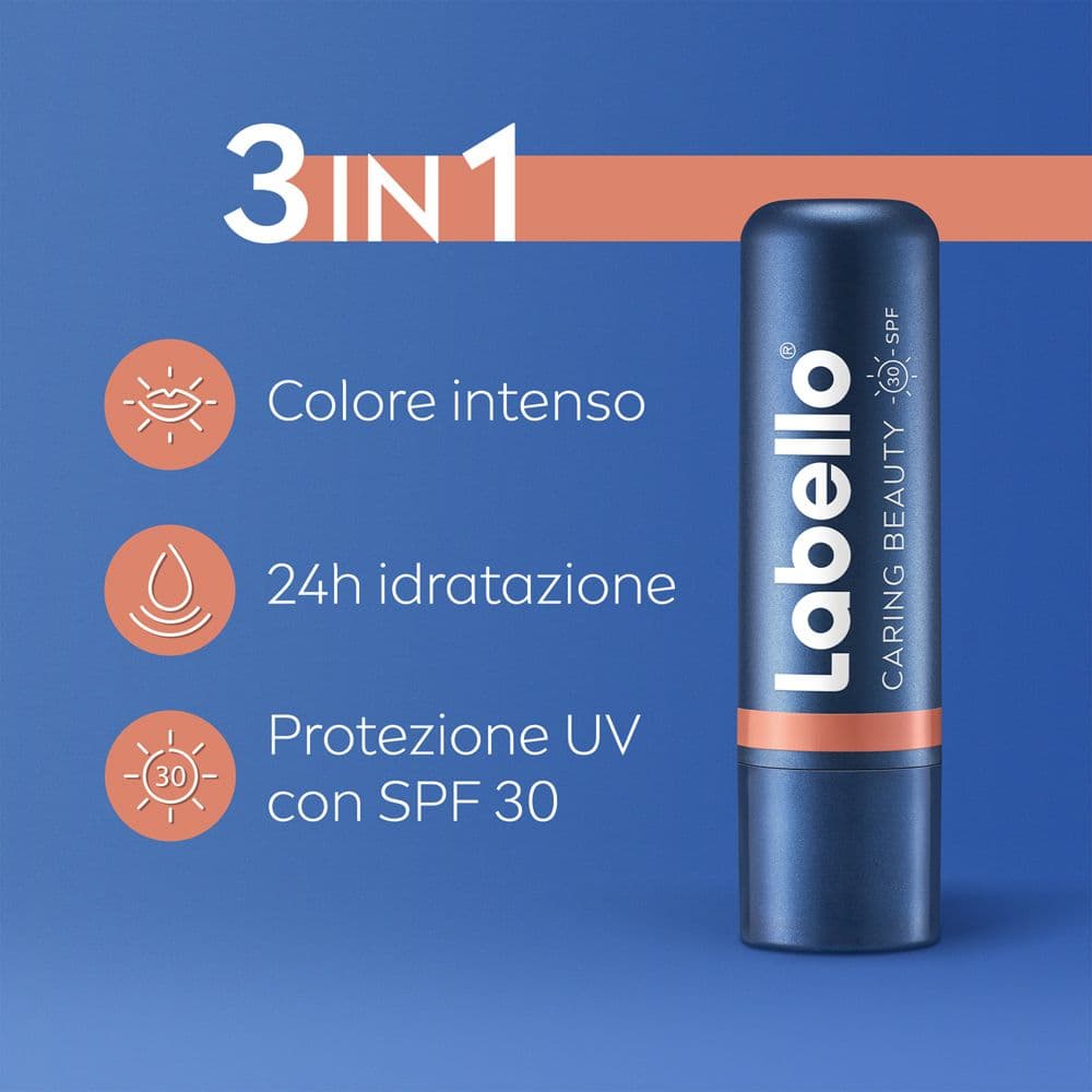 Labello Caring Beauty Lip & Cheek Nude SPF30 4.8 g, Burrocacao labbra  view 2