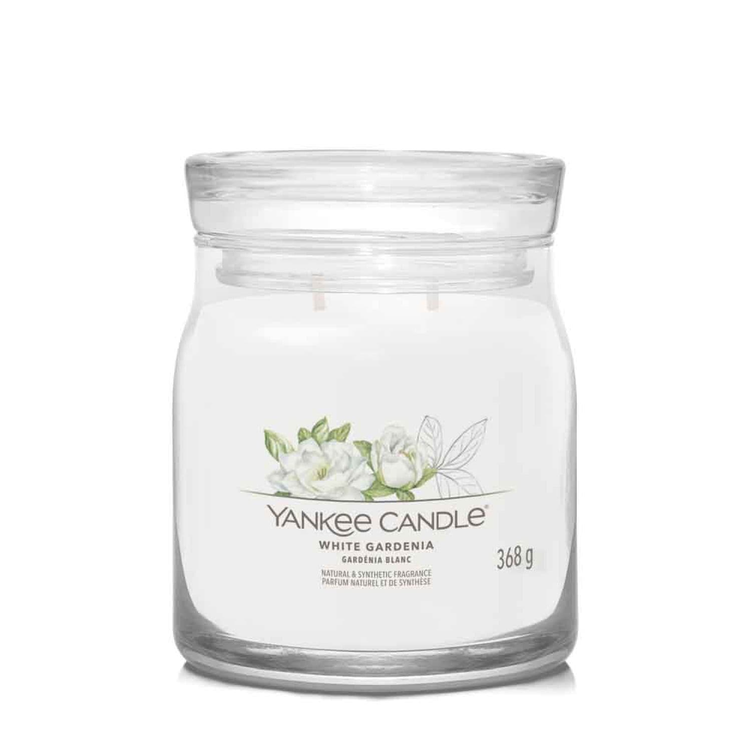 Candela aromatica Signature glass medium White Gardenia 368 g