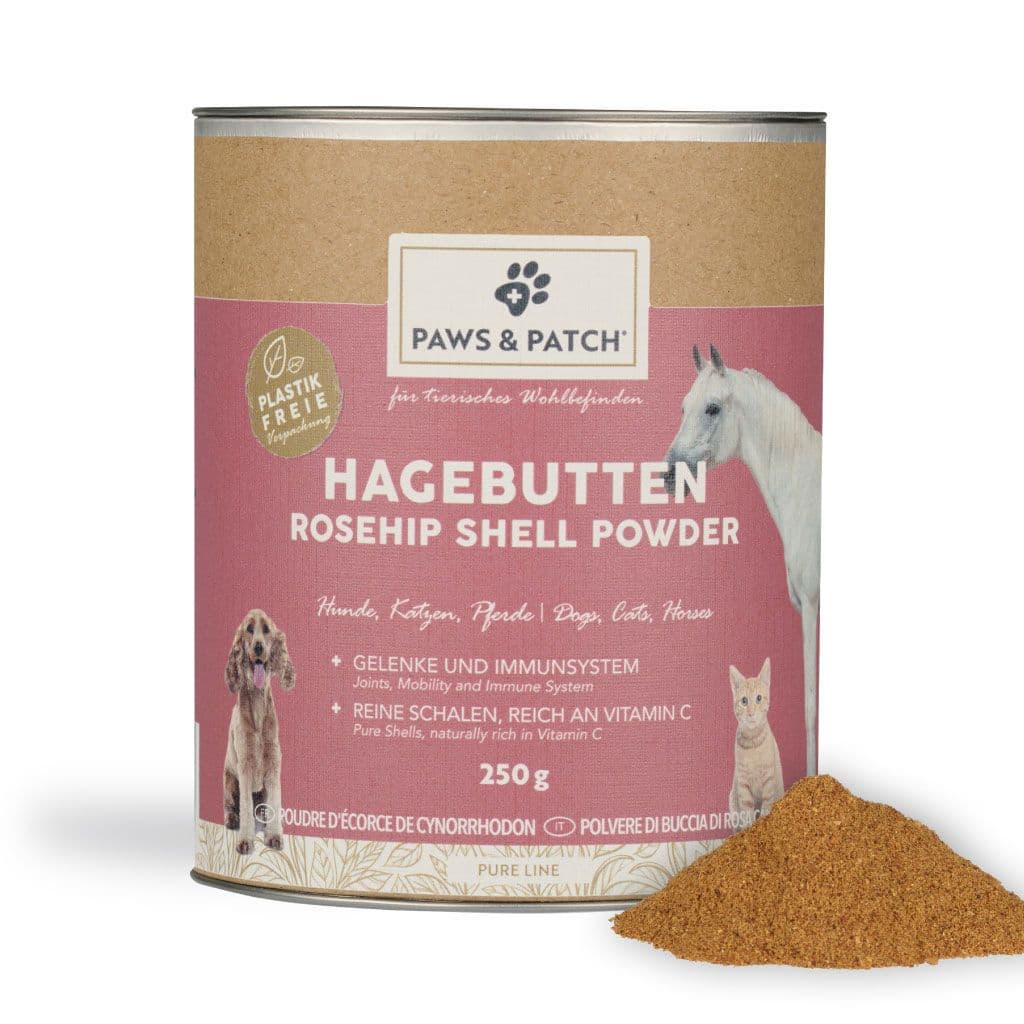 PAWS&PATCH BUCCE DI ROSA CANINA PER CANI, GATTI E CAVALLI 250 g Polver