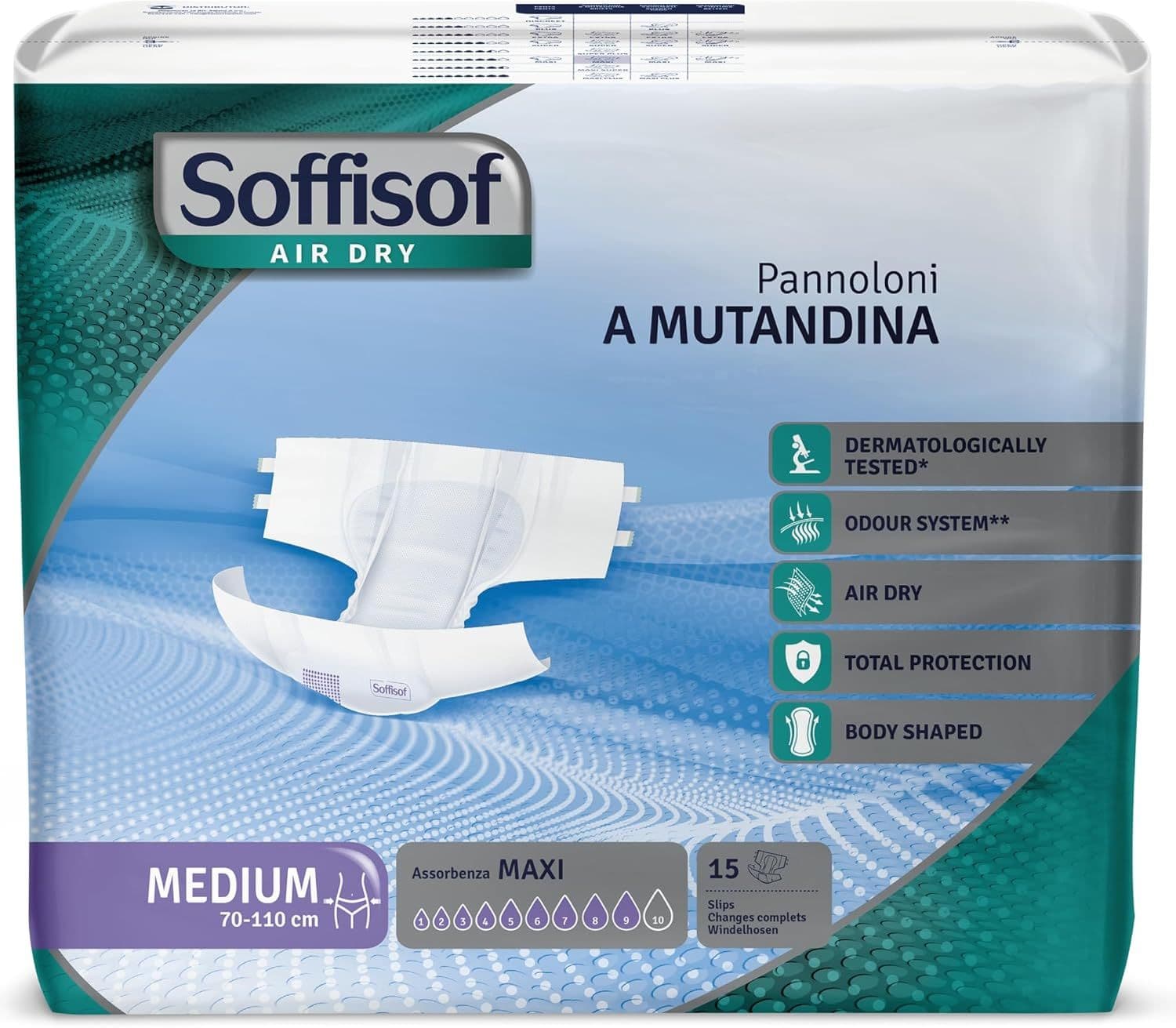Soffisof Air Dry Pannoloni con Adesivi Maxi 15 St