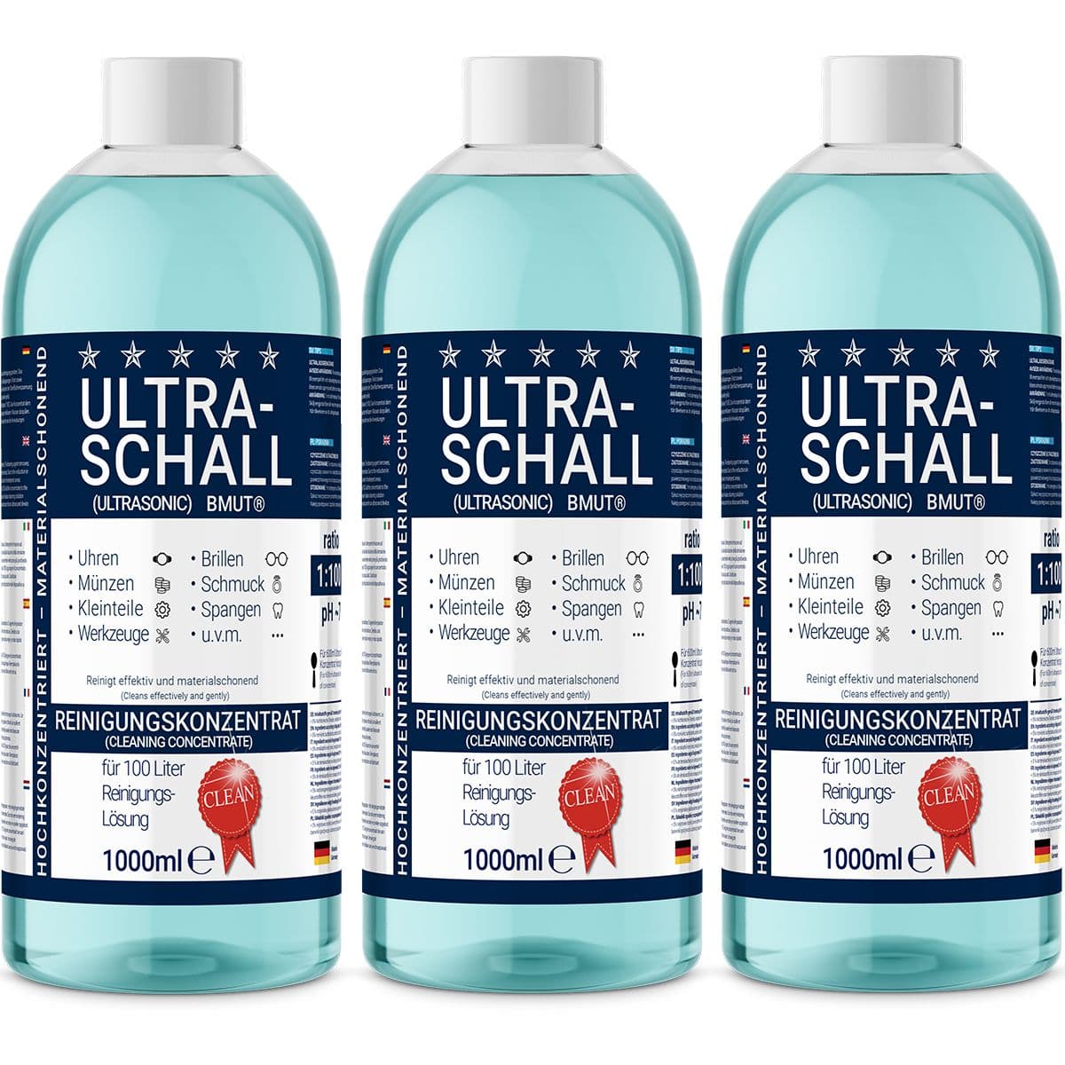 BMUT Pulitore ad ultrasuoni concentrato 3000 ml Detergente
