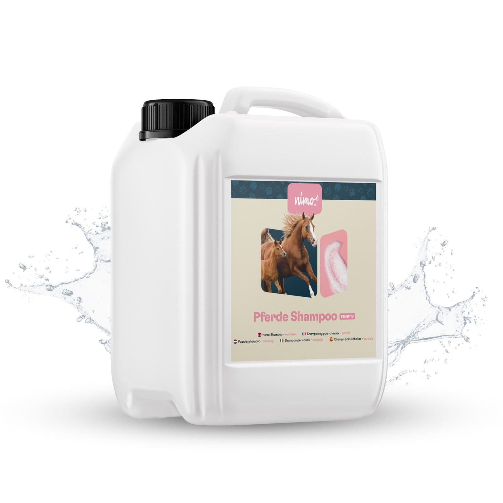 nimo® shampoo per cavalli sensibile • senza profumo e a pH neutro per 