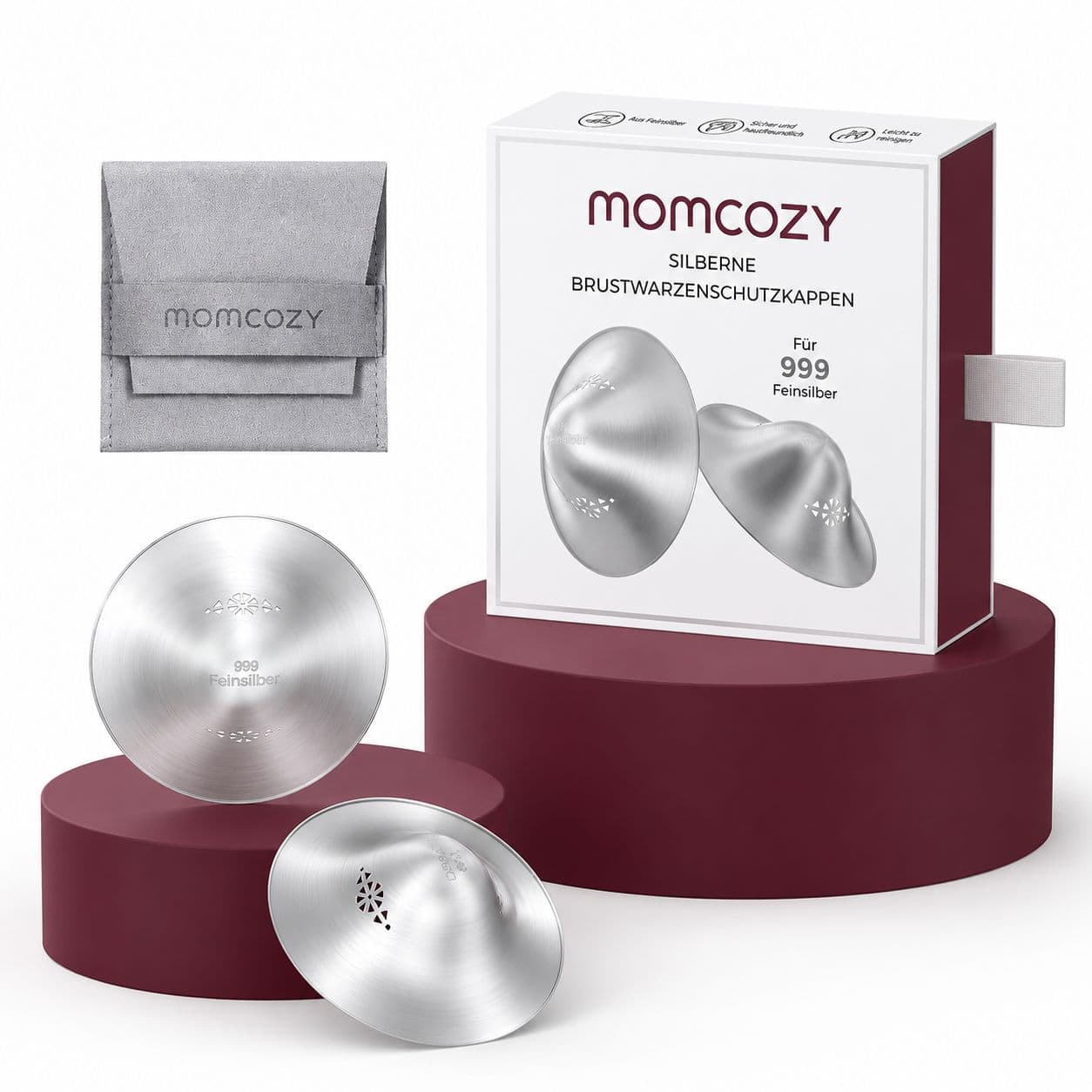 Coppette d’argento per l’allattamento Momcozy 1 St