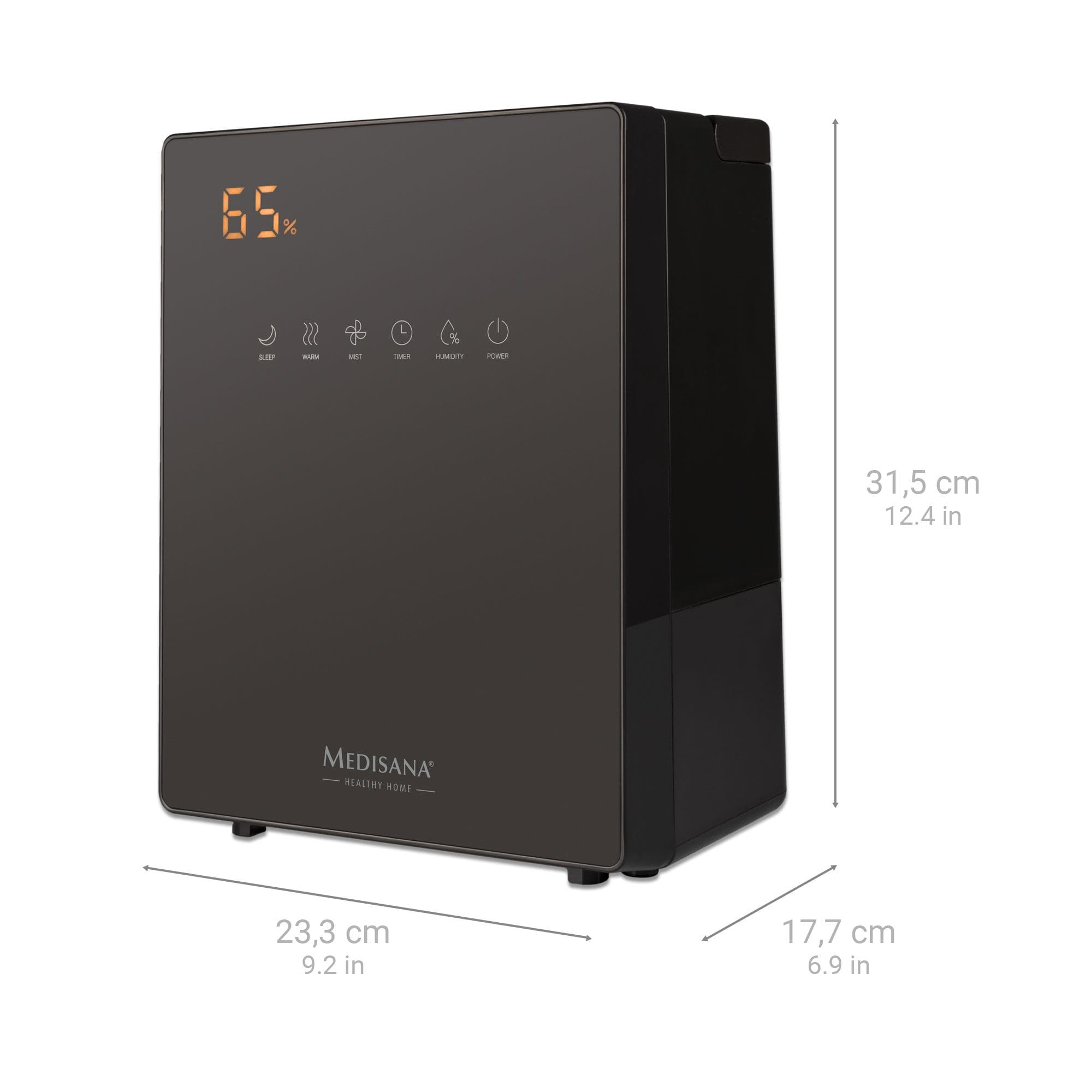 medisana AH 675 Umidificatore a ultrasuoni con igrometro e telecomando