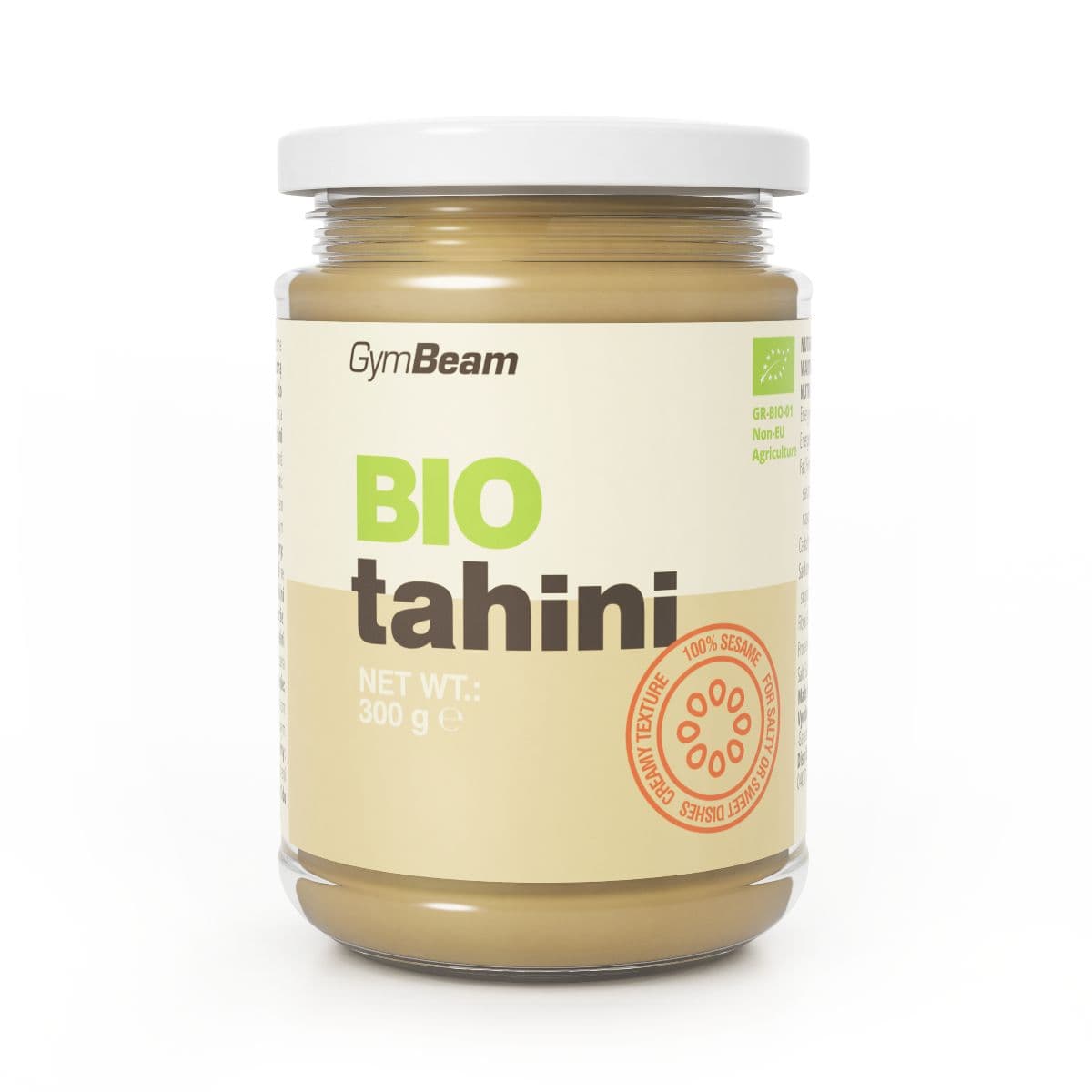 GymBeam Tahini BIO crema di sesamo fonte di fibre 300 g