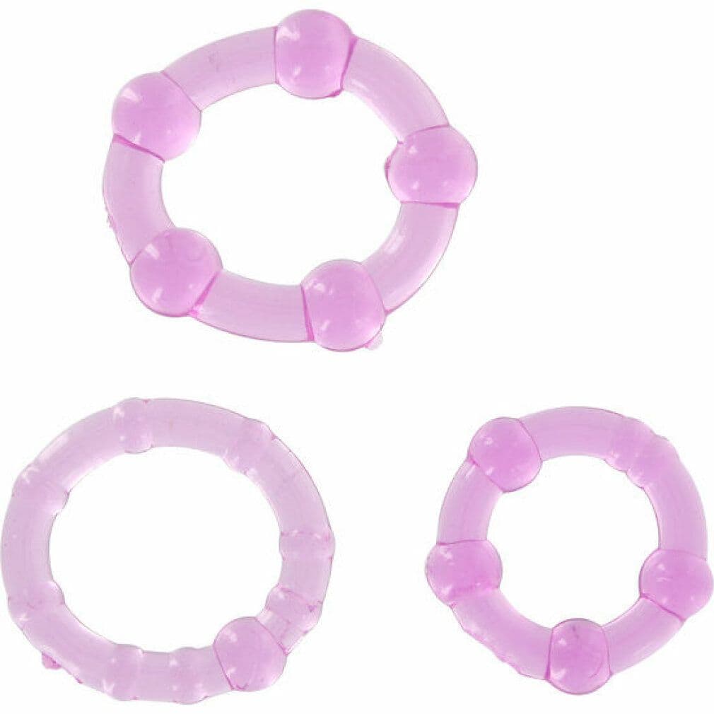 Seven Creations - Set di tre anelli viola 1 St