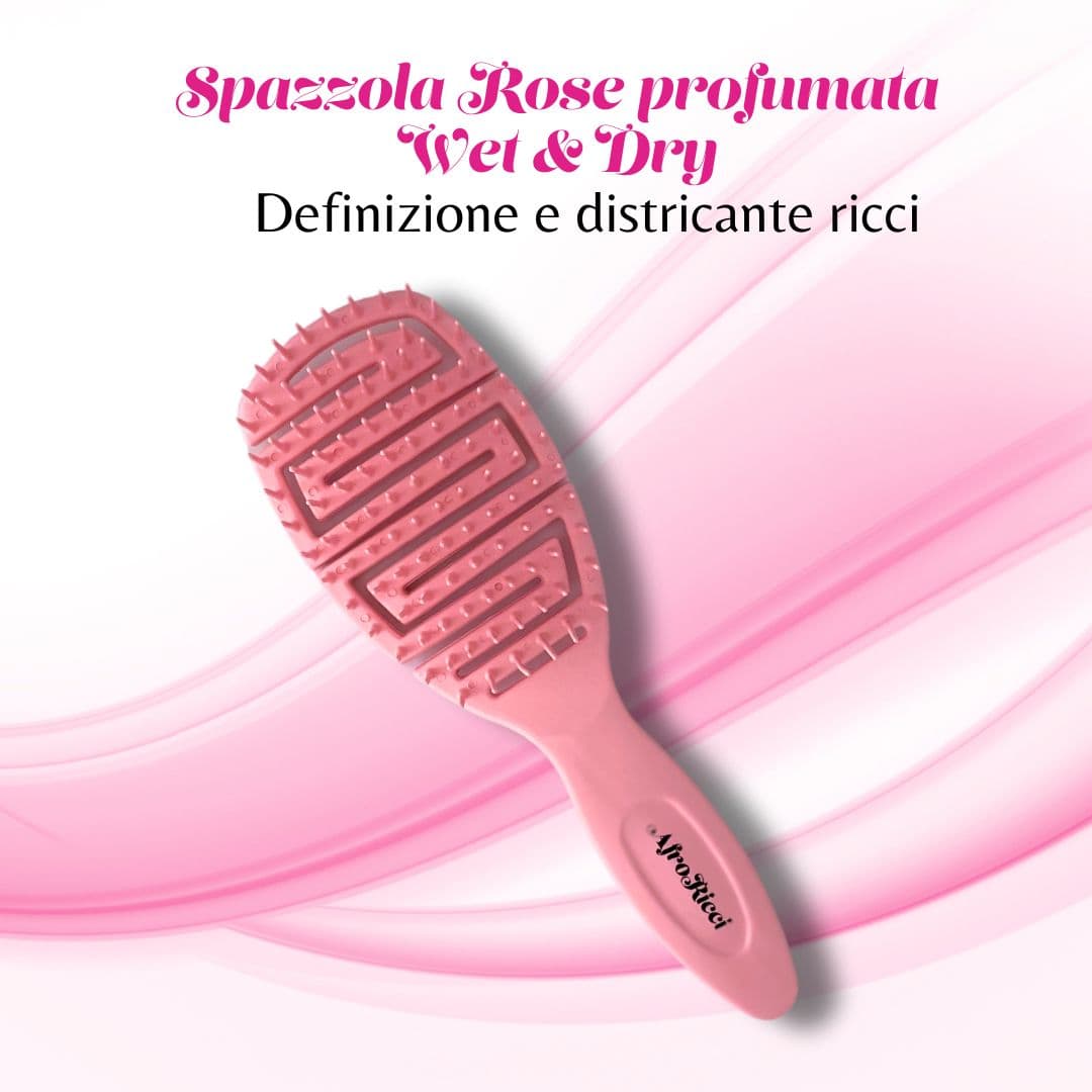 AfroRicci Spazzola Wet & Dry Rose - Districante e definizione ricci 1  view 2