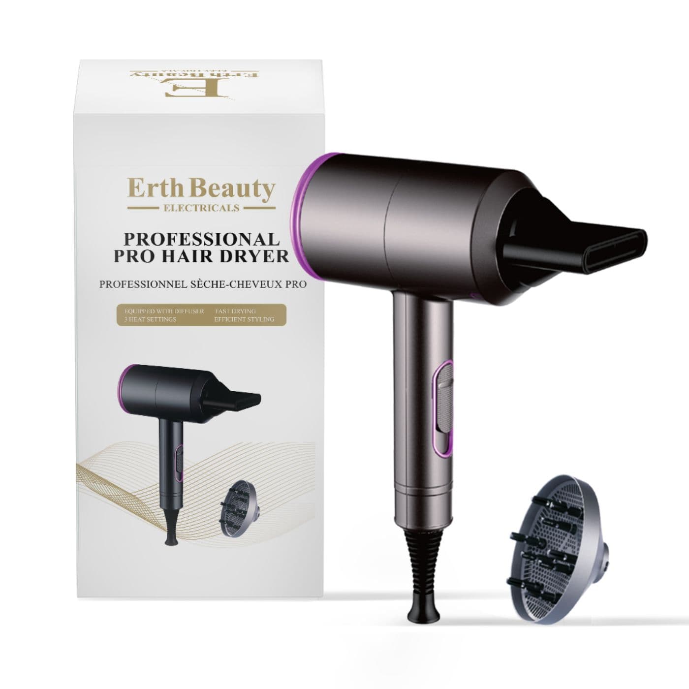 ErthSkin London Asciugacapelli Professionale Pro 1 St