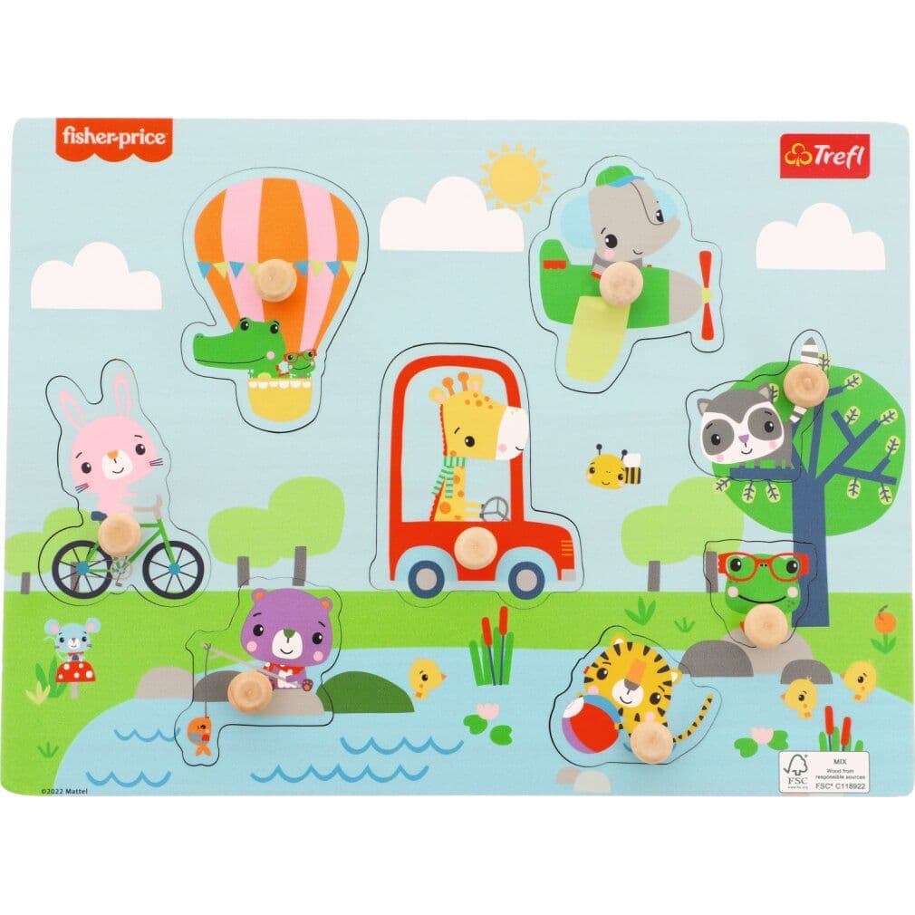 trefl Fisher Price, puzzle in legno con animali 1 St