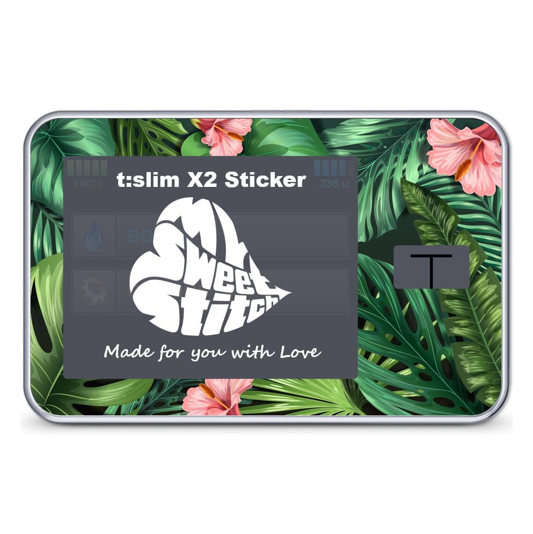 MySweetStitch | Tandem t:slim X2 Sticker | Tropical Flower 1 pz Access
