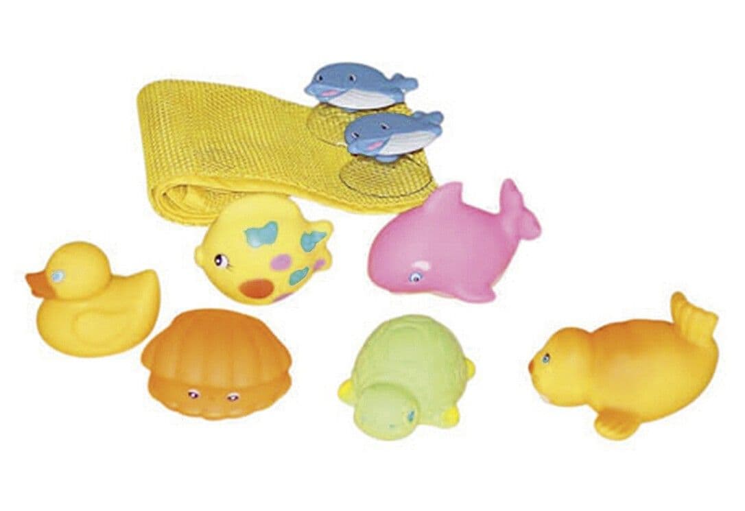Rete da bagno BIECO con animali galleggianti 6 pezzi 1 St
