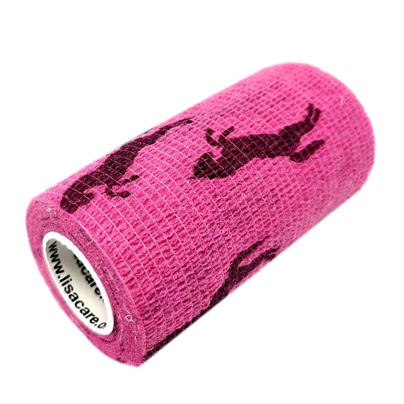 LisaCare Benda coesiva - Rosa cavallo - 10cm x 4,5m 1 pz Fasciatura