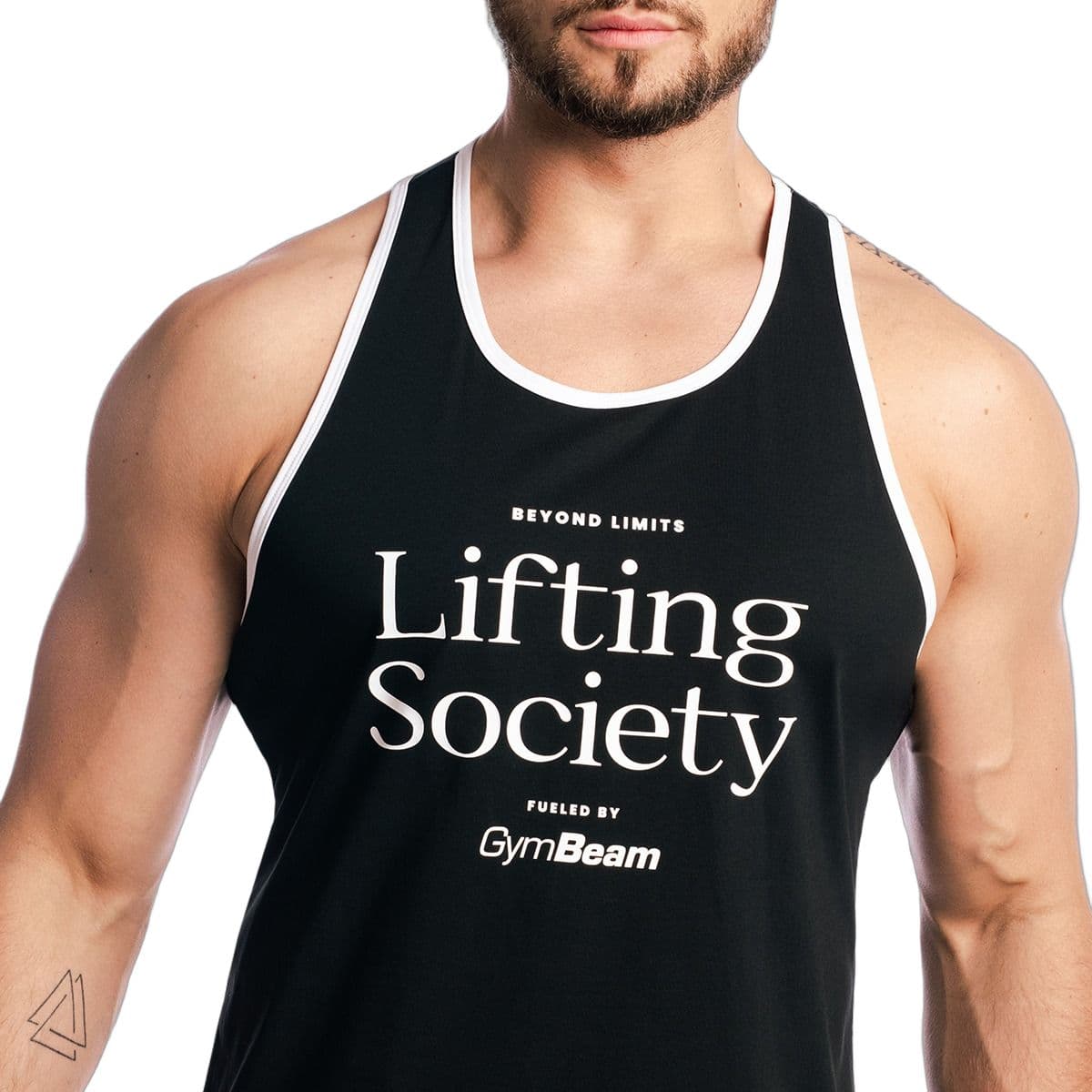 Canotta uomo stringer in cotone e poliestere Lifting Society Black 1 S view 2