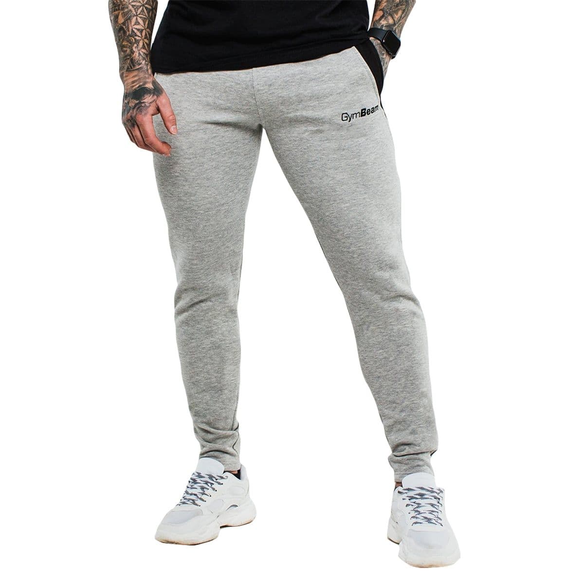 Pantaloni uomo slimfit in cotone e poliestere grigi 1 St