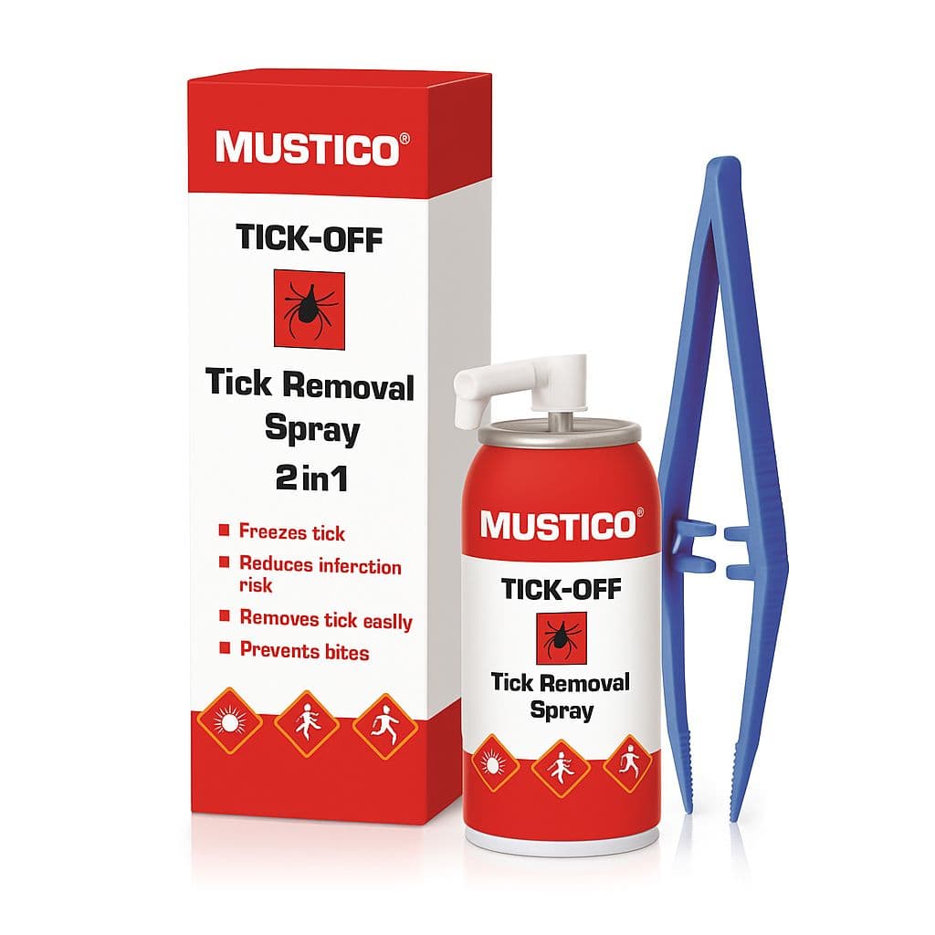 Biovena Health Mustico Tick-Off - Spray per la rimozione sicura delle 