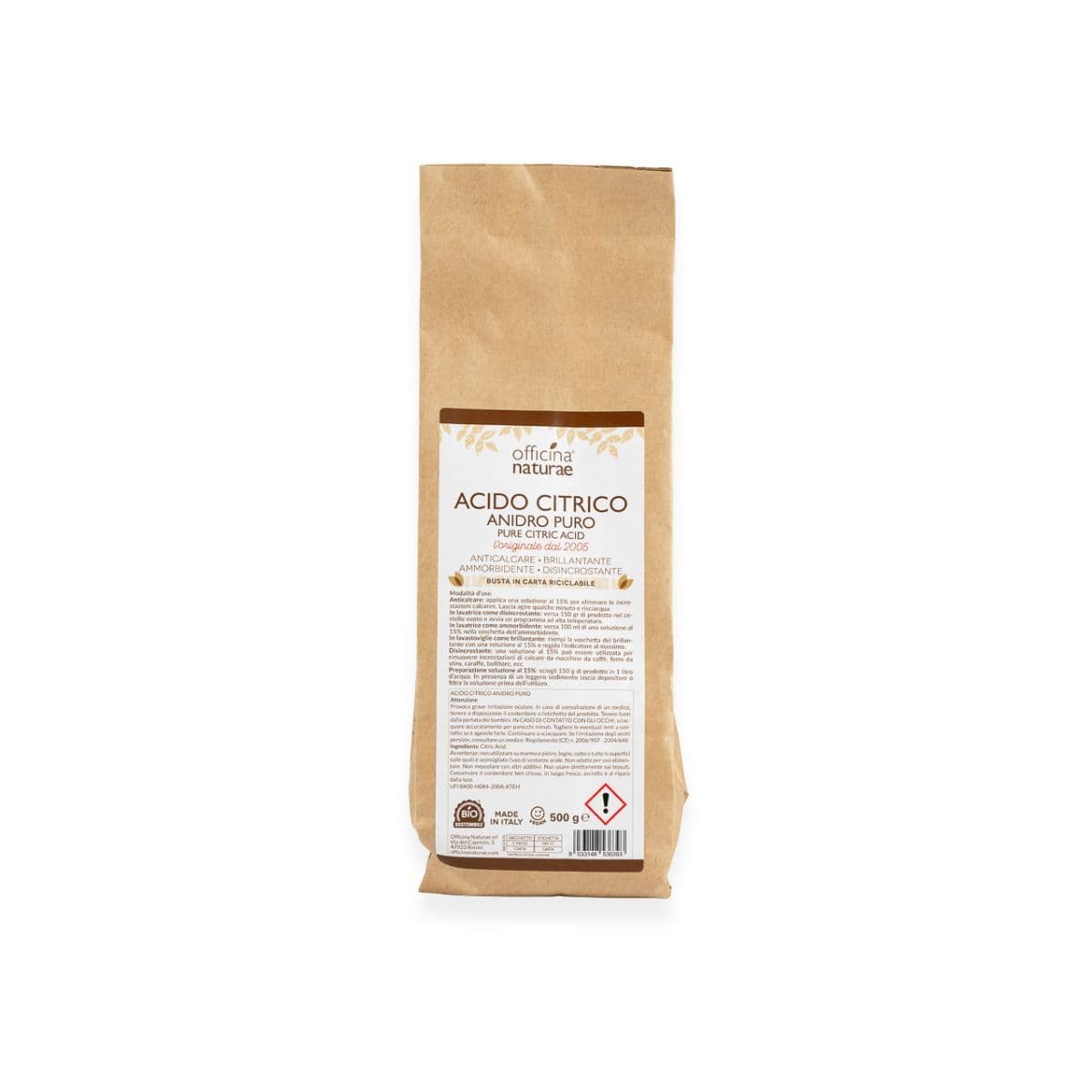 Acido citrico anidro puro 500 g