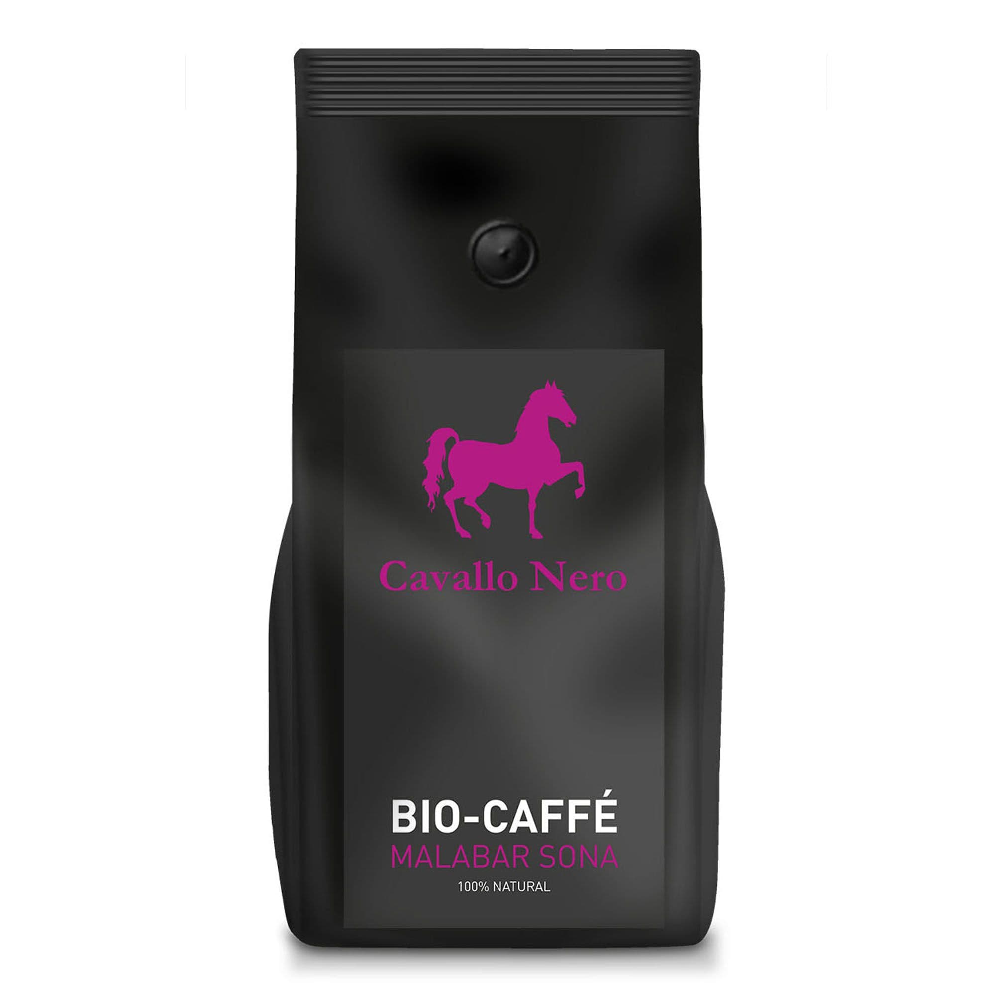 Biotiva Cavallo Nero caffè Malabar Sona macinato biologico 500 g