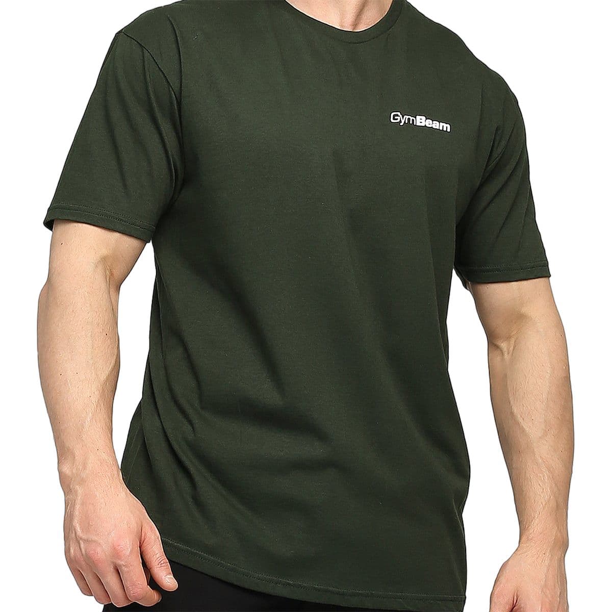T-shirt uomo regular a manica corta Basic Green 1 St view 2