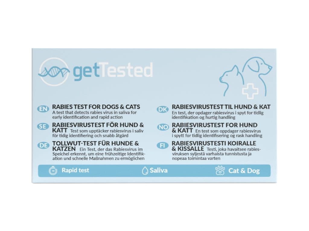 GetTested Test della rabbia per cani e gatti 1 pz Test