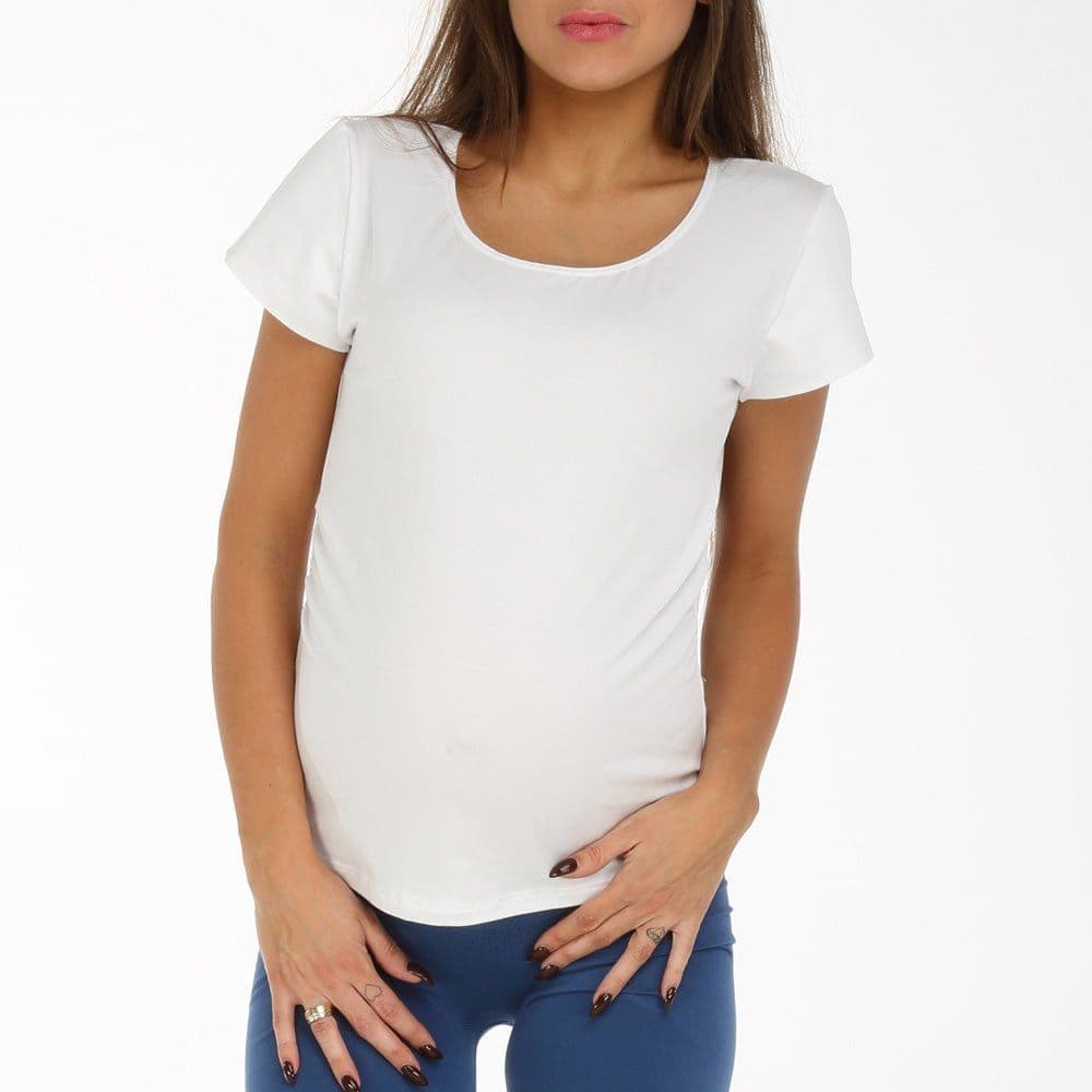MYSANITY® Shirt Gravidanza Modal bielastica Bianco 1 St